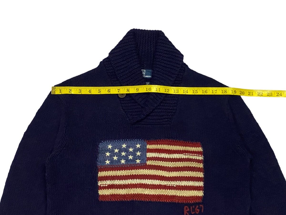 Polo Ralph Lauren × Ralph Lauren × Vintage Vintage Polo Ralph Lauren American Flag Crewneck Sweater Size US M / EU 48-50 / 2 - 5 Thumbnail