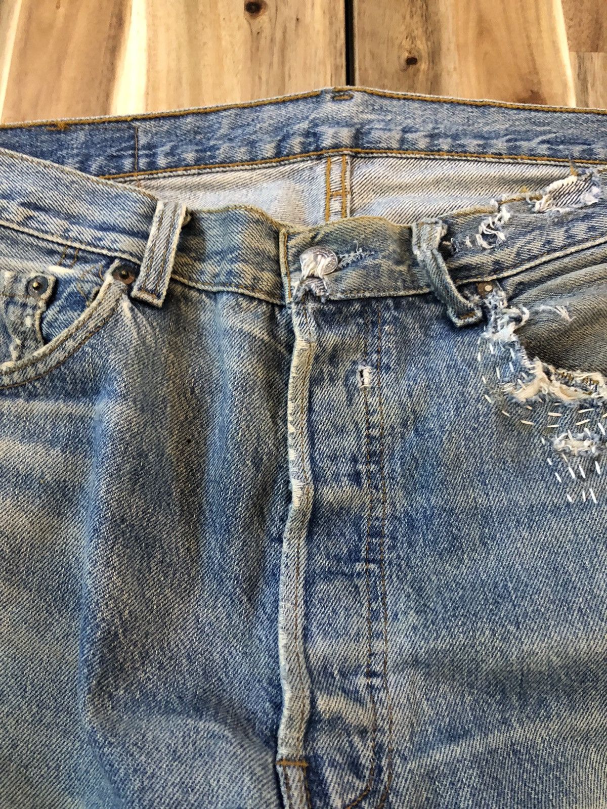 Levi's Vintage Levis 501 Button 524 Custom Denim Jeans Size US 34 / EU 50 - 10 Thumbnail