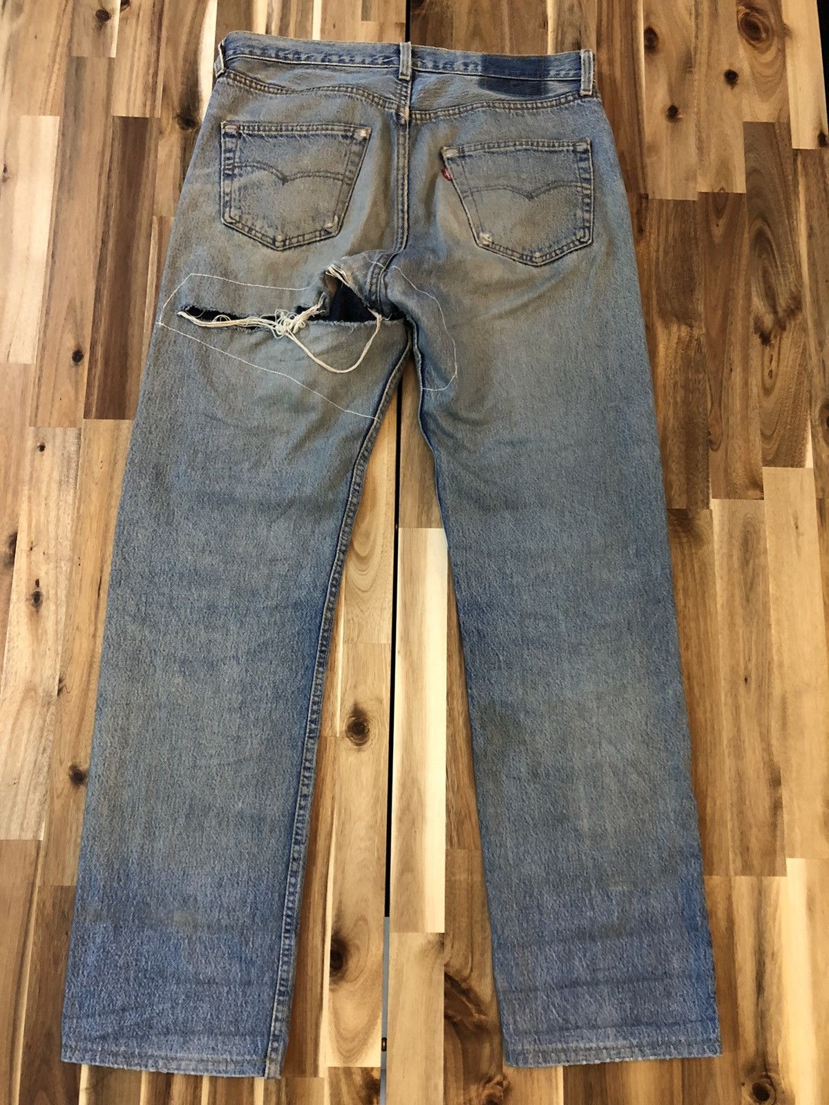 Levi's Vintage Levis 501 Button 524 Custom Denim Jeans Size US 34 / EU 50 - 2 Thumbnail