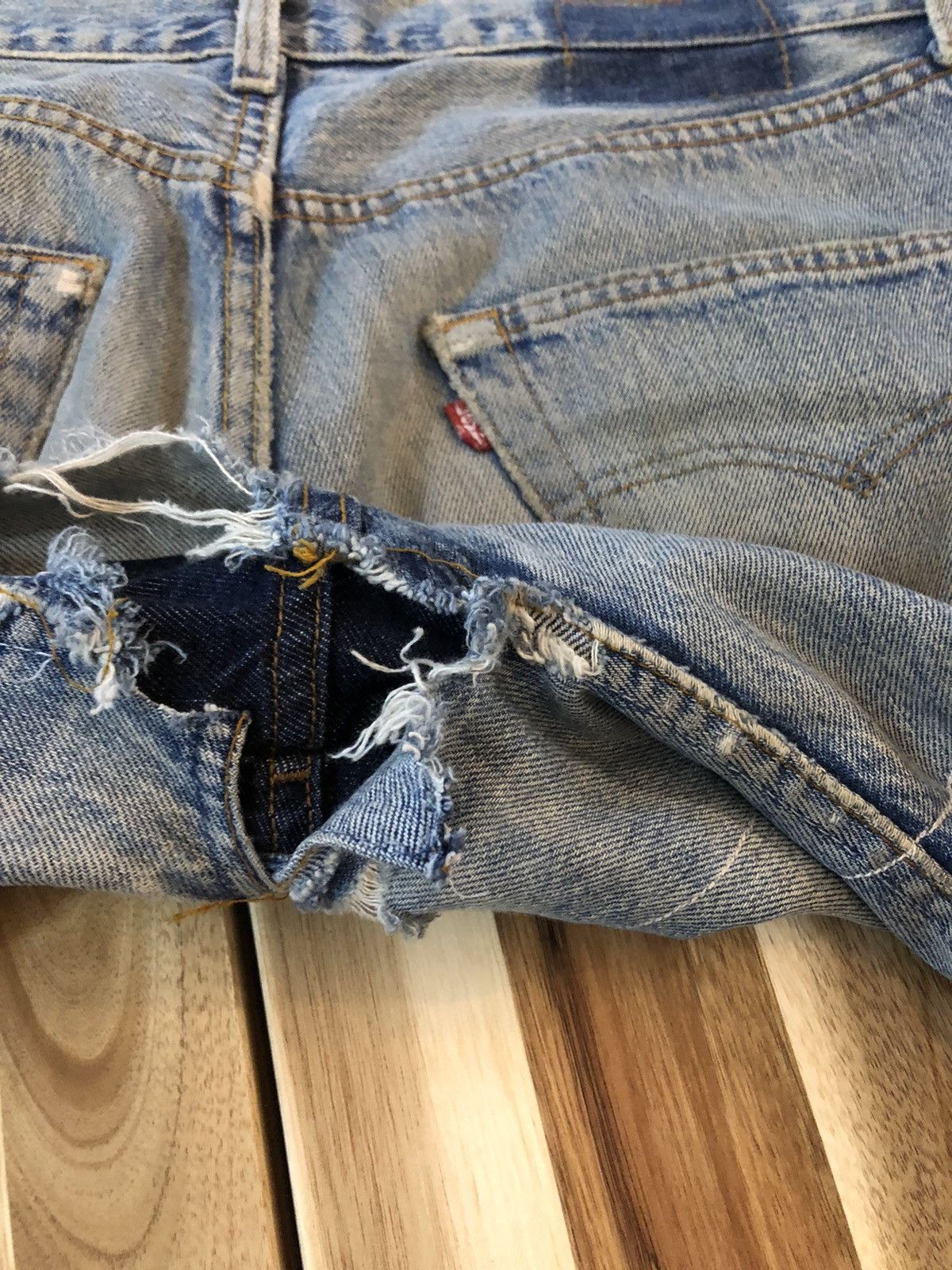 Levi's Vintage Levis 501 Button 524 Custom Denim Jeans Size US 34 / EU 50 - 15 Thumbnail