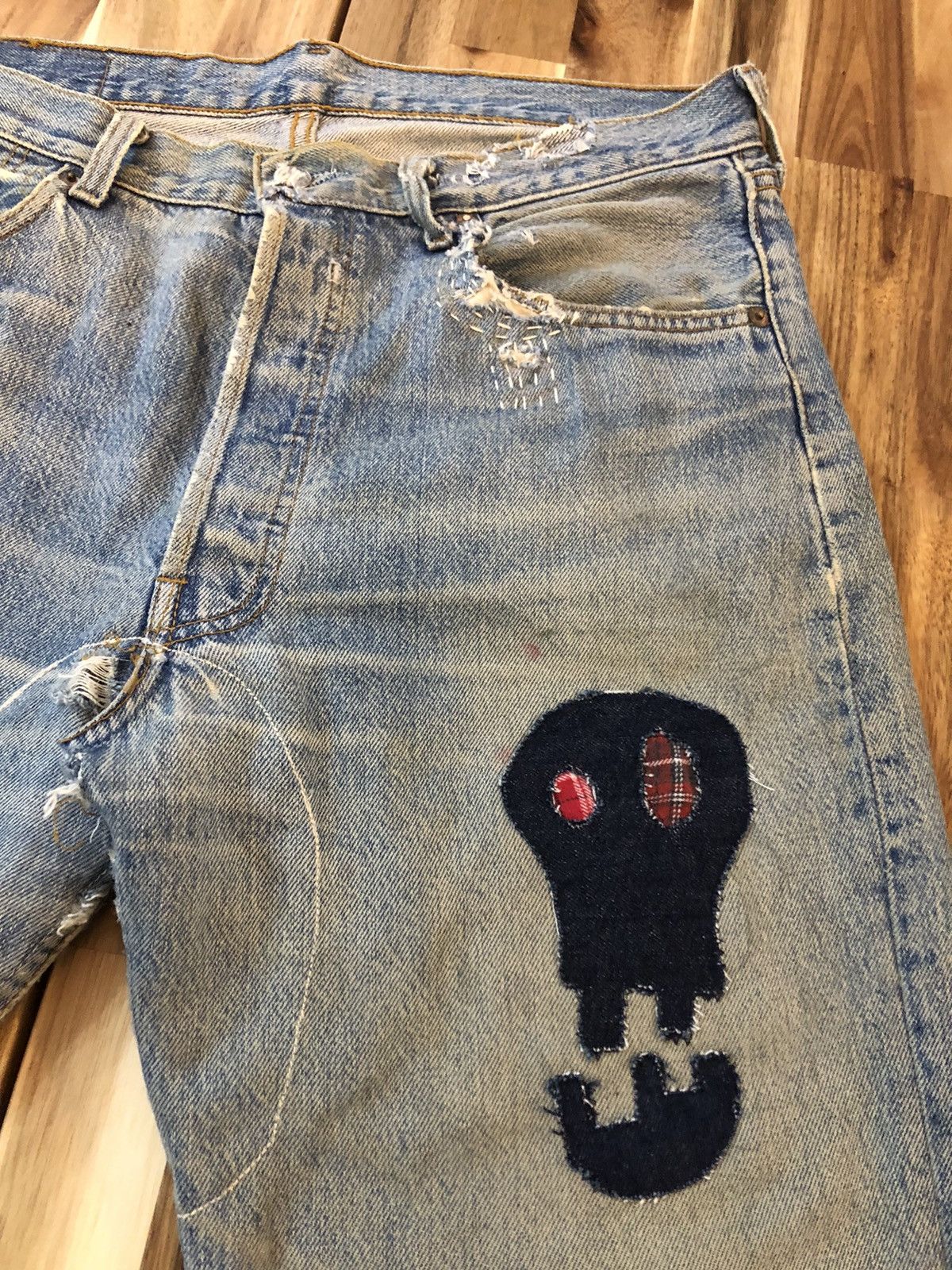 Levi's Vintage Levis 501 Button 524 Custom Denim Jeans Size US 34 / EU 50 - 6 Thumbnail