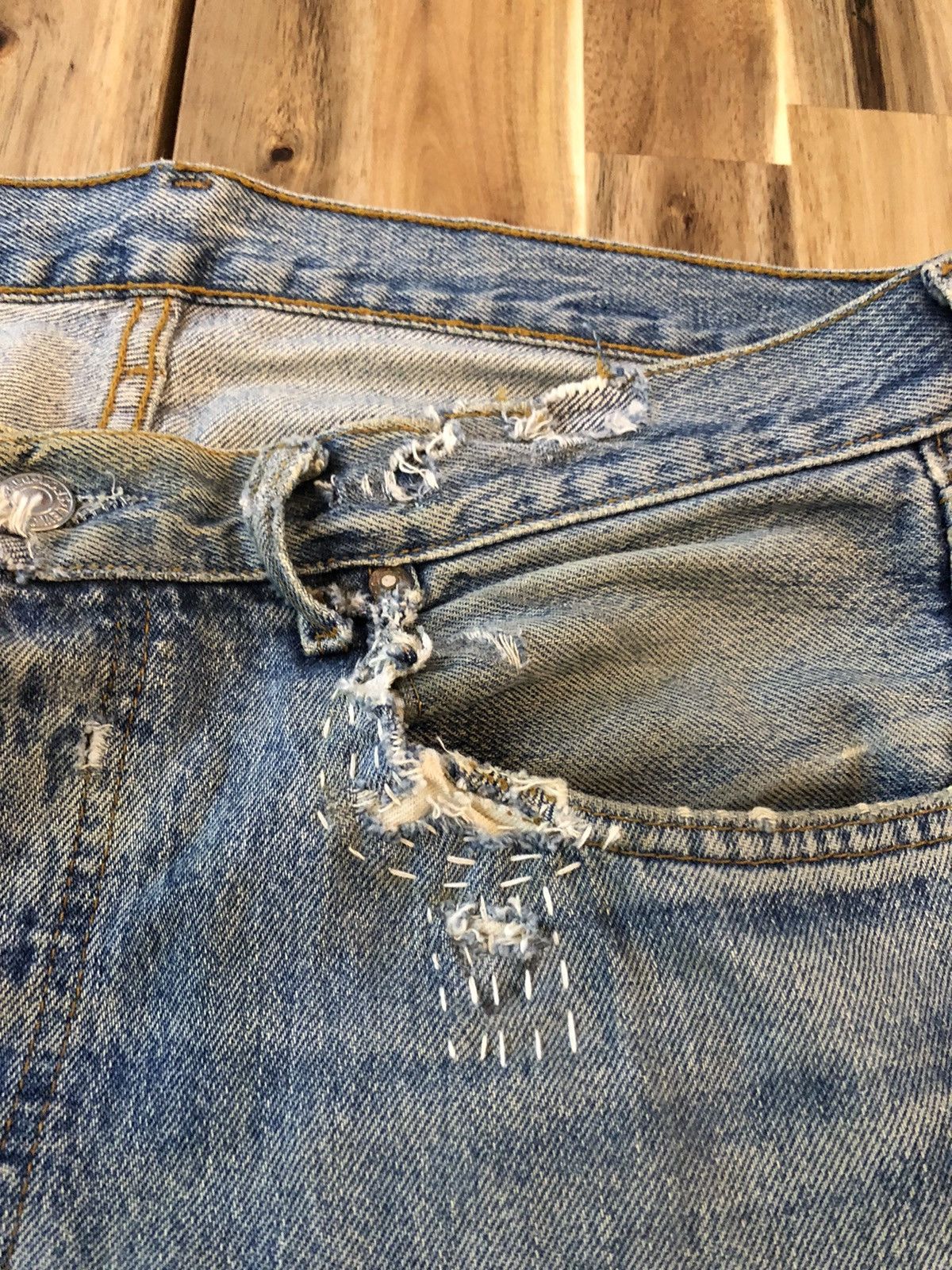 Levi's Vintage Levis 501 Button 524 Custom Denim Jeans Size US 34 / EU 50 - 9 Thumbnail