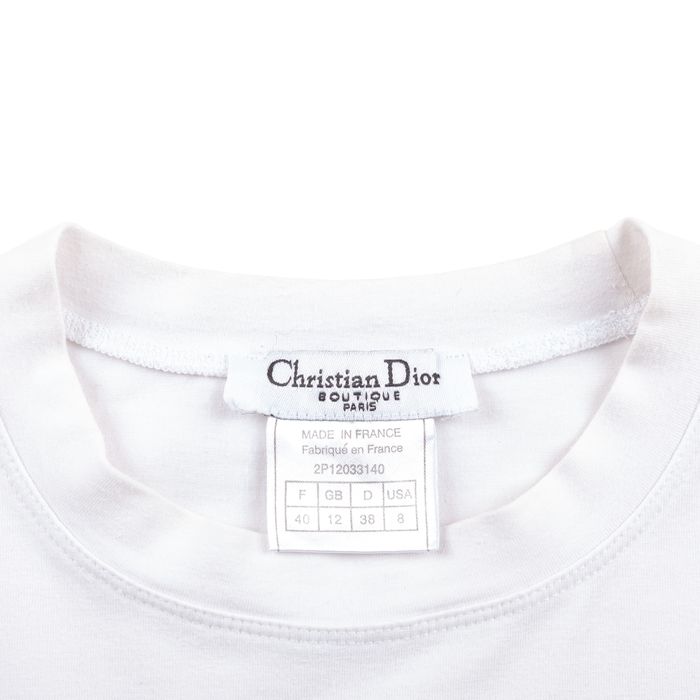 Dior Christian Dior "Safety Pin" Graphic White TShirt Grailed