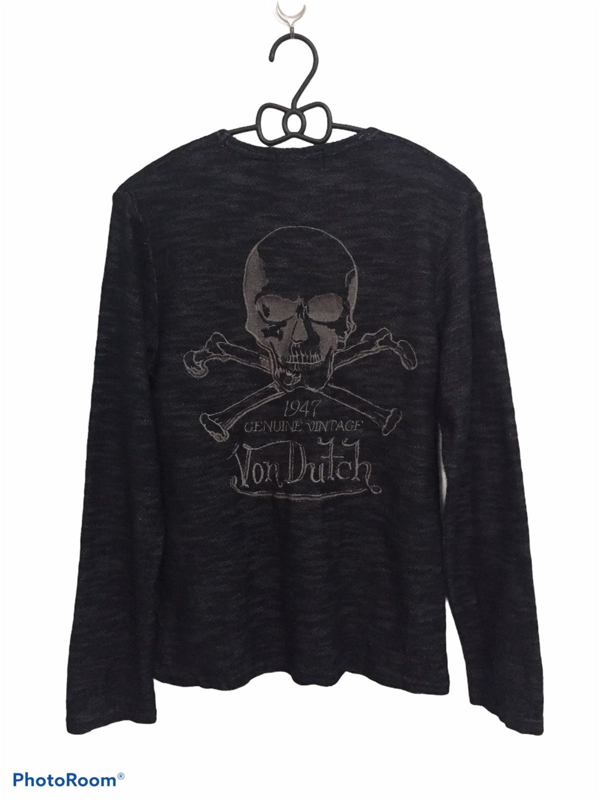 Vintage Skull Spellout 1947 Genuine Vintage Von Dutch Long Sleeve Size US M / EU 48-50 / 2 - 1 Thumbnail