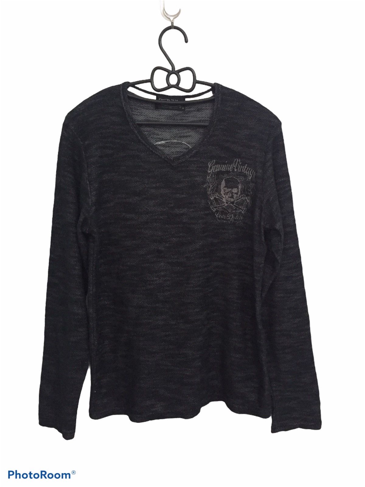 Vintage Skull Spellout 1947 Genuine Vintage Von Dutch Long Sleeve Size US M / EU 48-50 / 2 - 2 Thumbnail