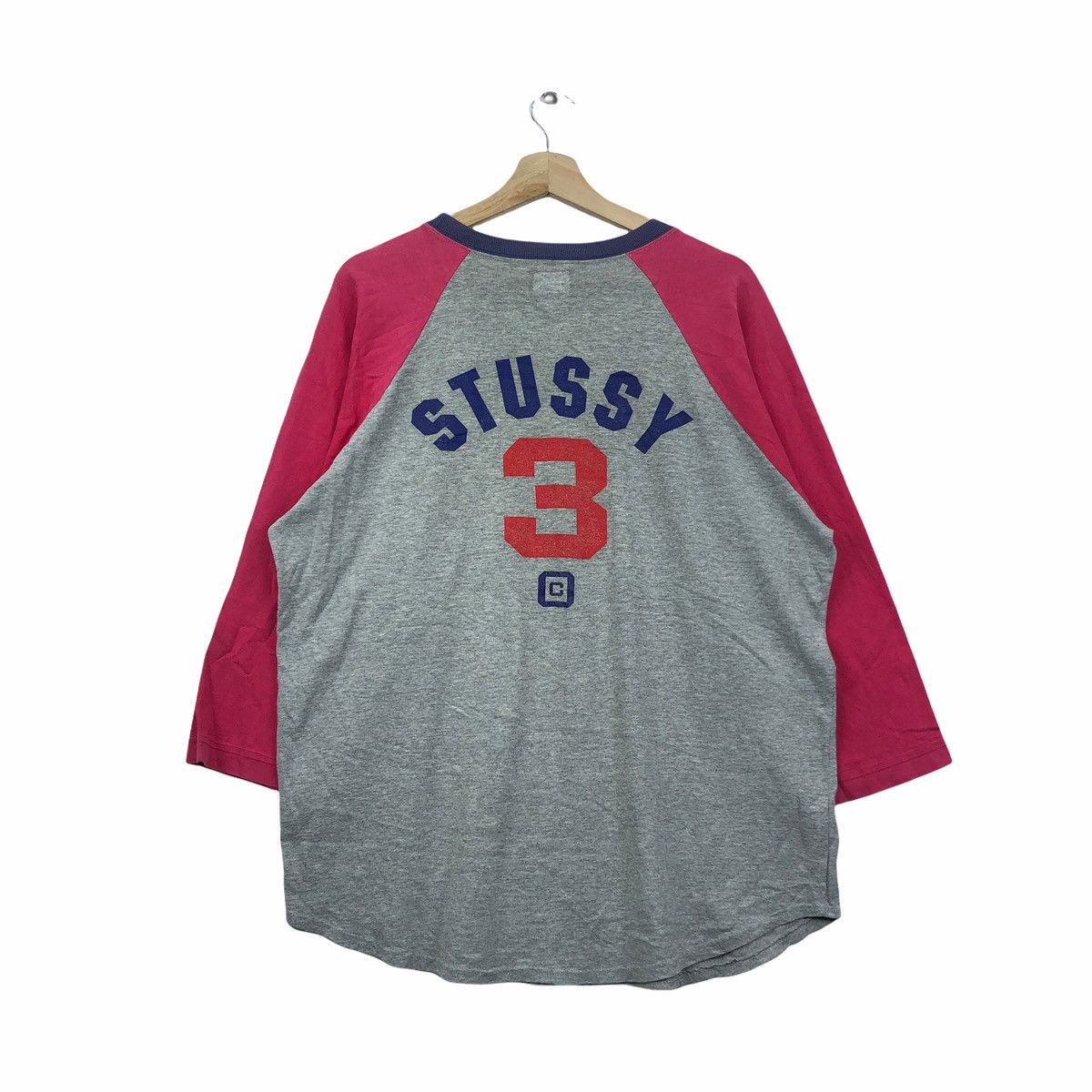 Stussy STUSSY USA BLOCK NUMBER 3 MADE IN USA RAP RAGLAN T-SHIRTS Size US L / EU 52-54 / 3 - 2 Thumbnail