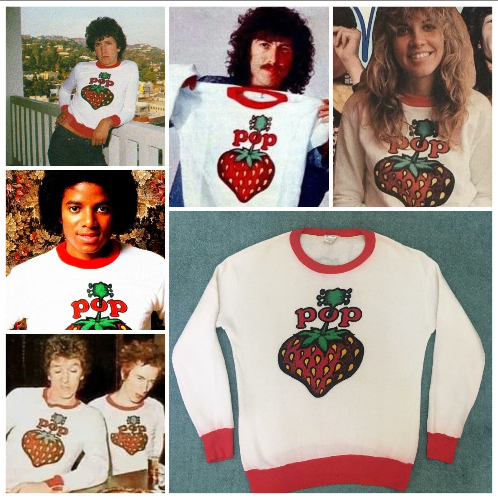 Vintage Vintage POP STRAWBERRY 1970s Music Memorabilia Grail Size US S / EU 44-46 / 1 - 1 Thumbnail
