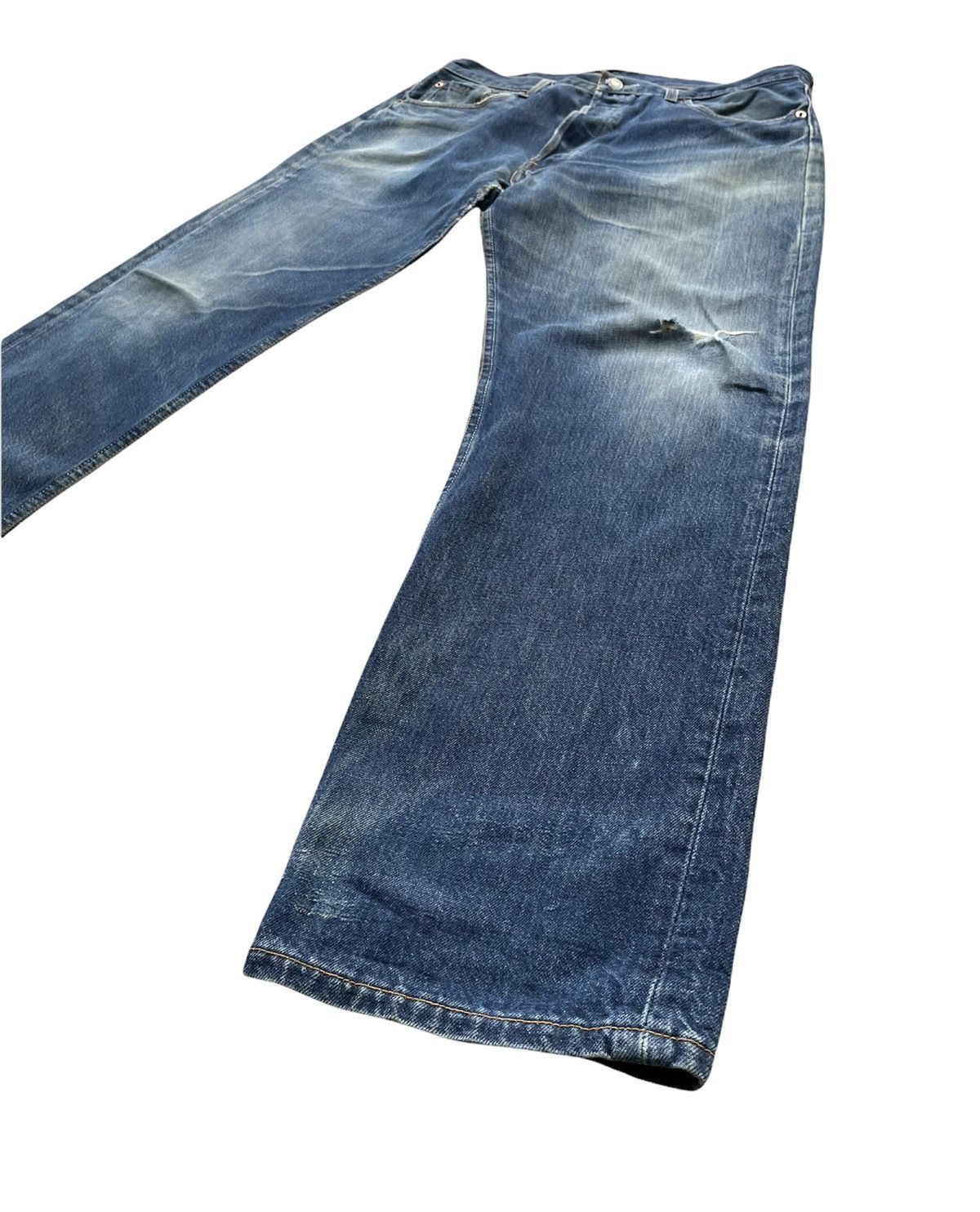 Levi's Vintage Levi’s 501 1998 Usa Aging Faded Distressed Size US 35 - 2 Thumbnail