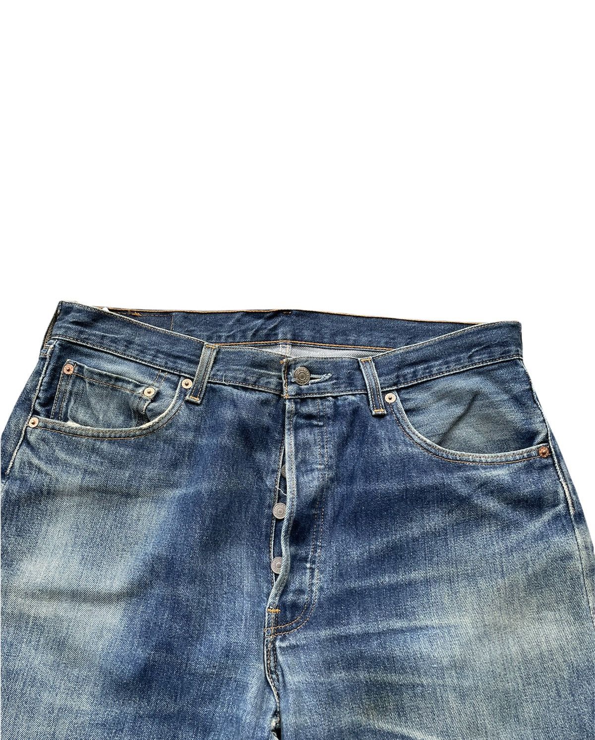 Levi's Vintage Levi’s 501 1998 Usa Aging Faded Distressed Size US 35 - 5 Thumbnail