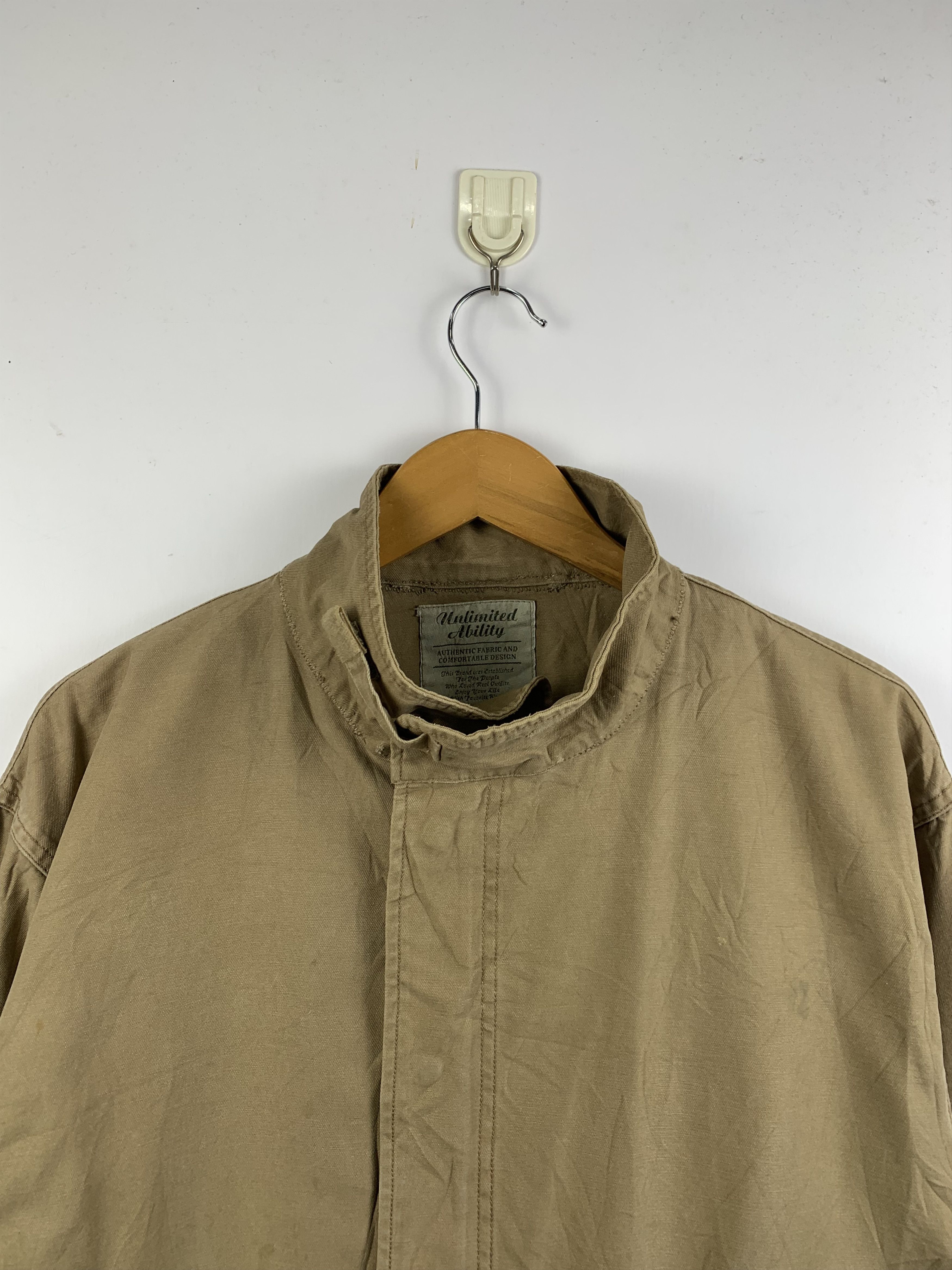Japanese Brand Vintage Unlimited Ability Zip Up Plain Canvas Jacket Size US M / EU 48-50 / 2 - 1 Thumbnail