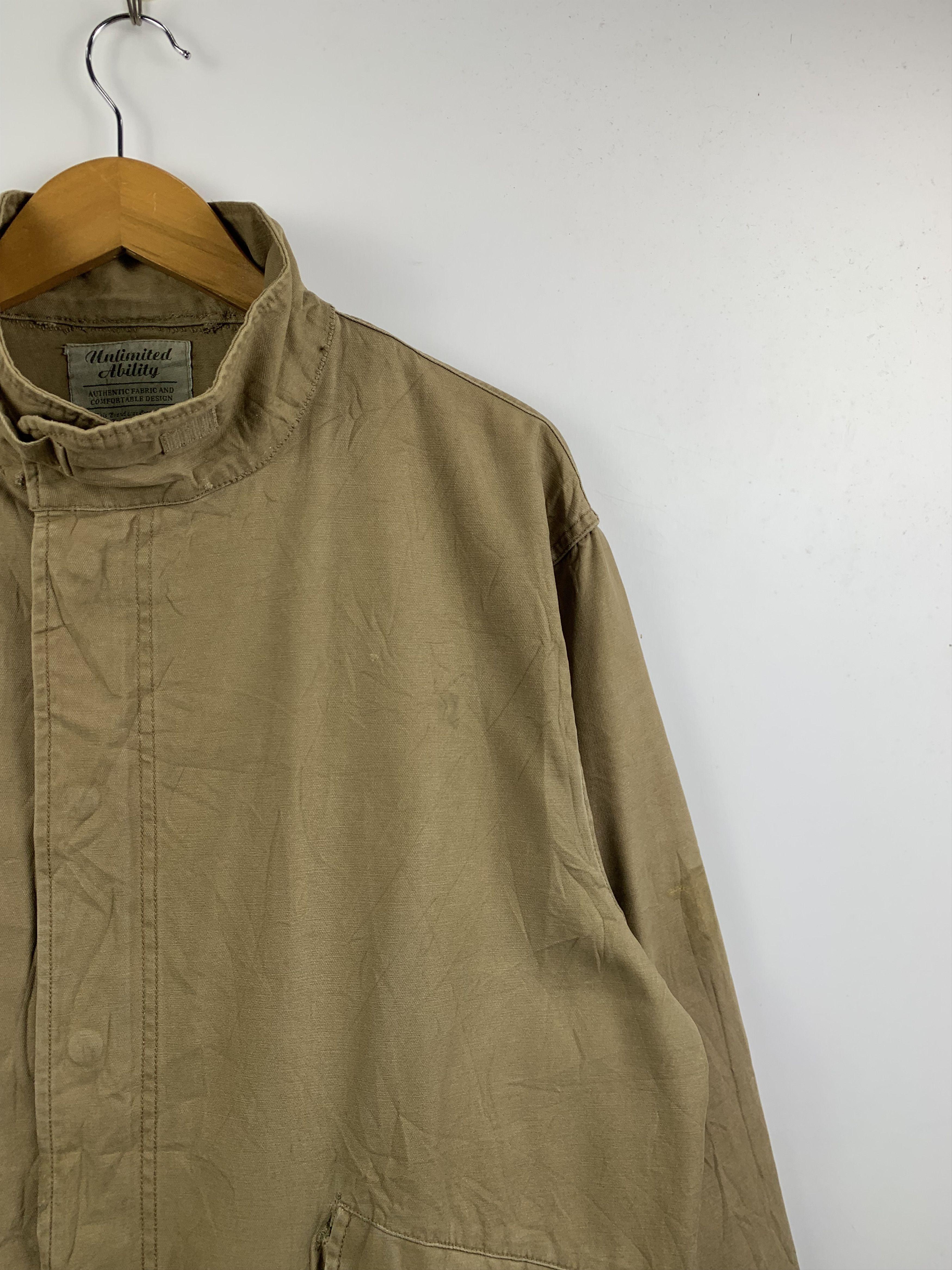 Japanese Brand Vintage Unlimited Ability Zip Up Plain Canvas Jacket Size US M / EU 48-50 / 2 - 3 Thumbnail