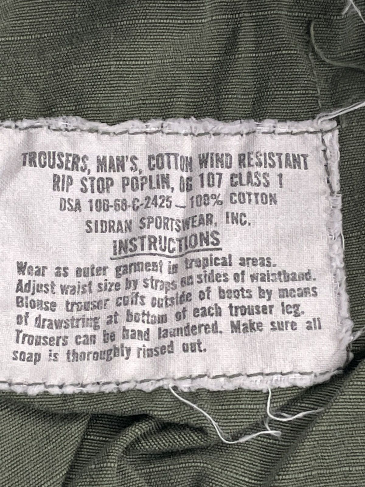 Vintage Vintage 60’s Rip Stop Og 107 Class 1 Trouser Size US 30 / EU 46 - 13 Thumbnail