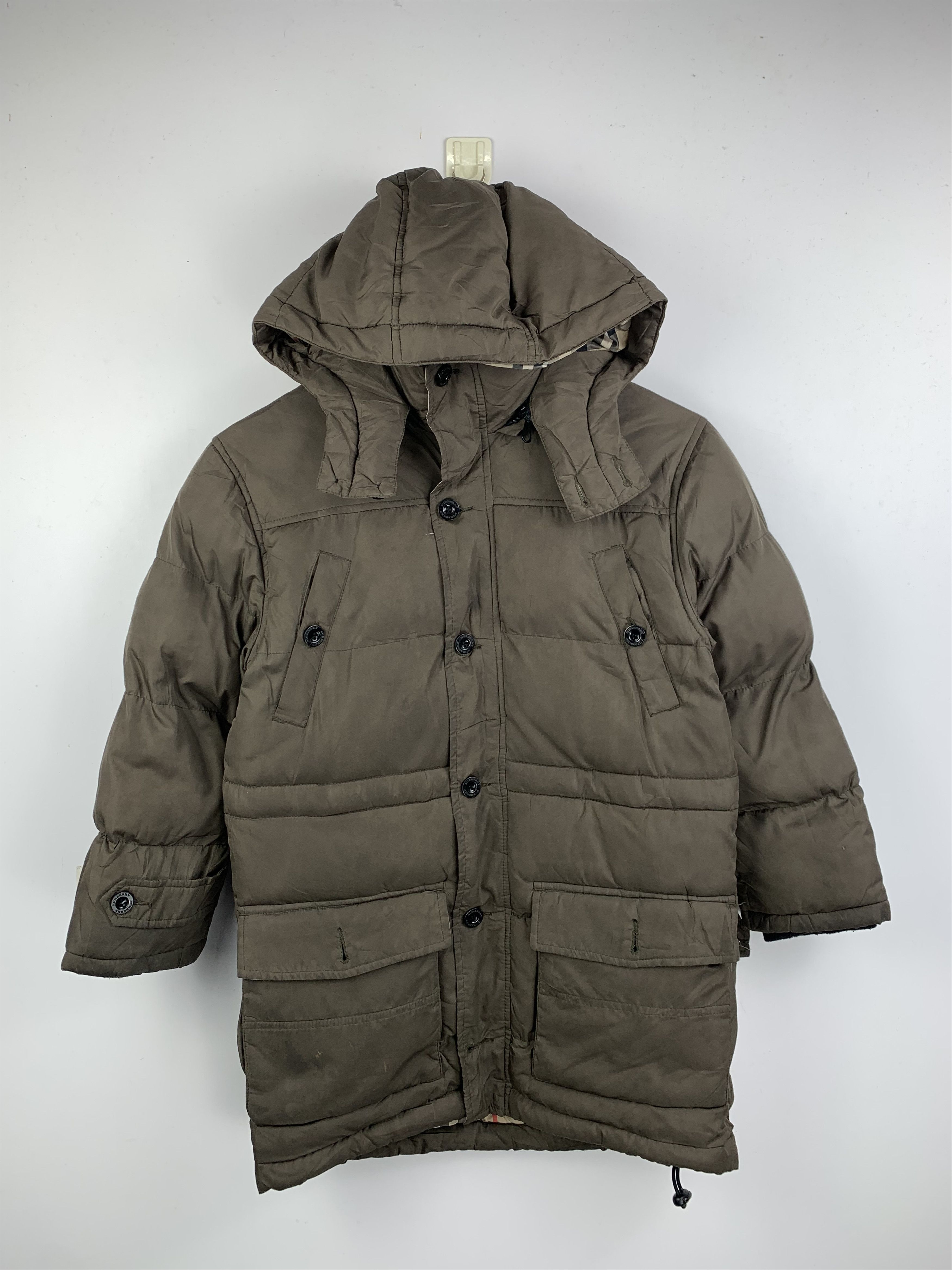 Burberry Vintage BURBERRY Hoodie Puffer Kids Jacket Size US XXS / EU 40 - 1 Thumbnail