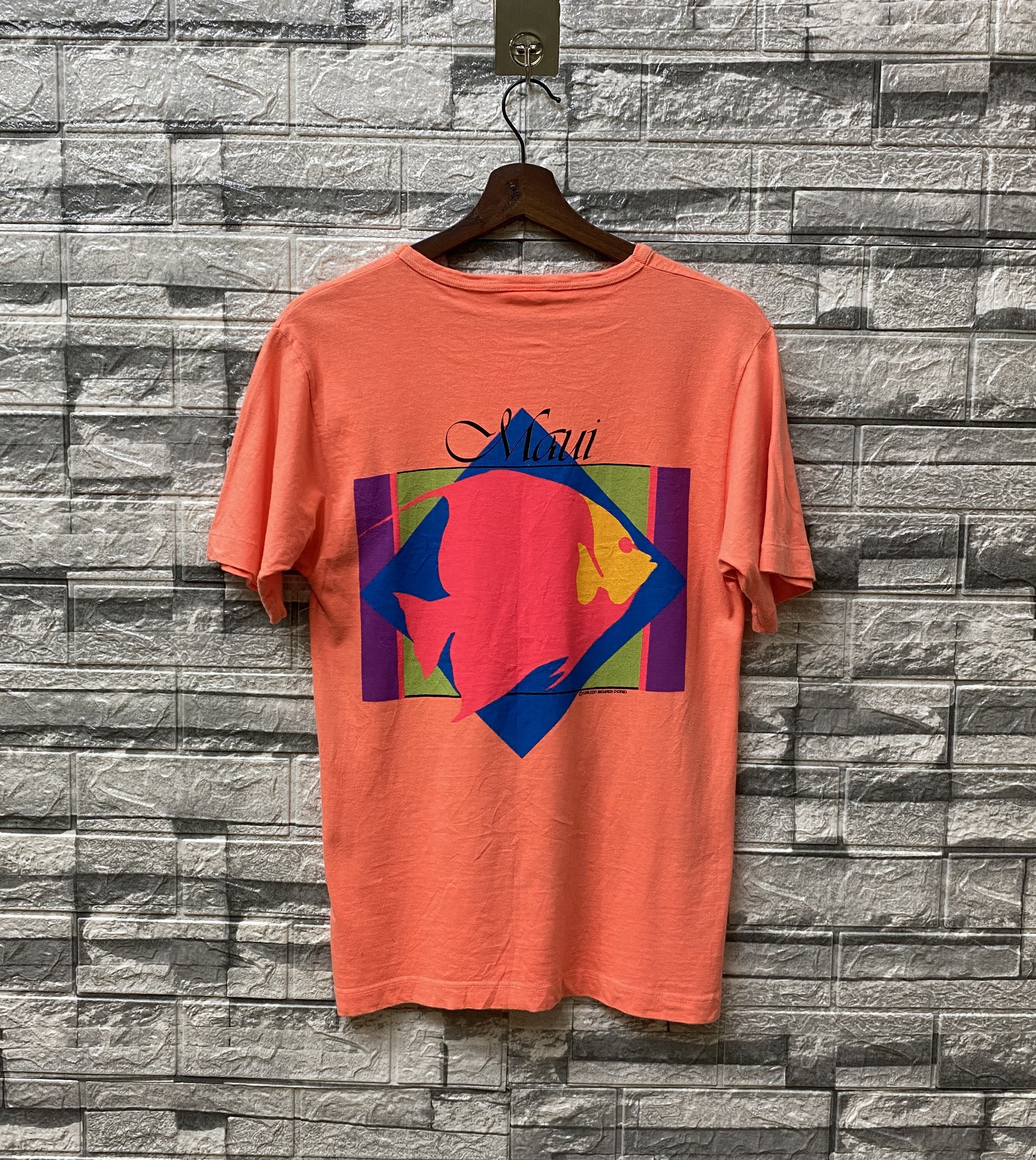 Band Tees × Vintage Vintage maui discuss fish buttom shirt single stitch usa Size US S / EU 44-46 / 1 - 1 Thumbnail