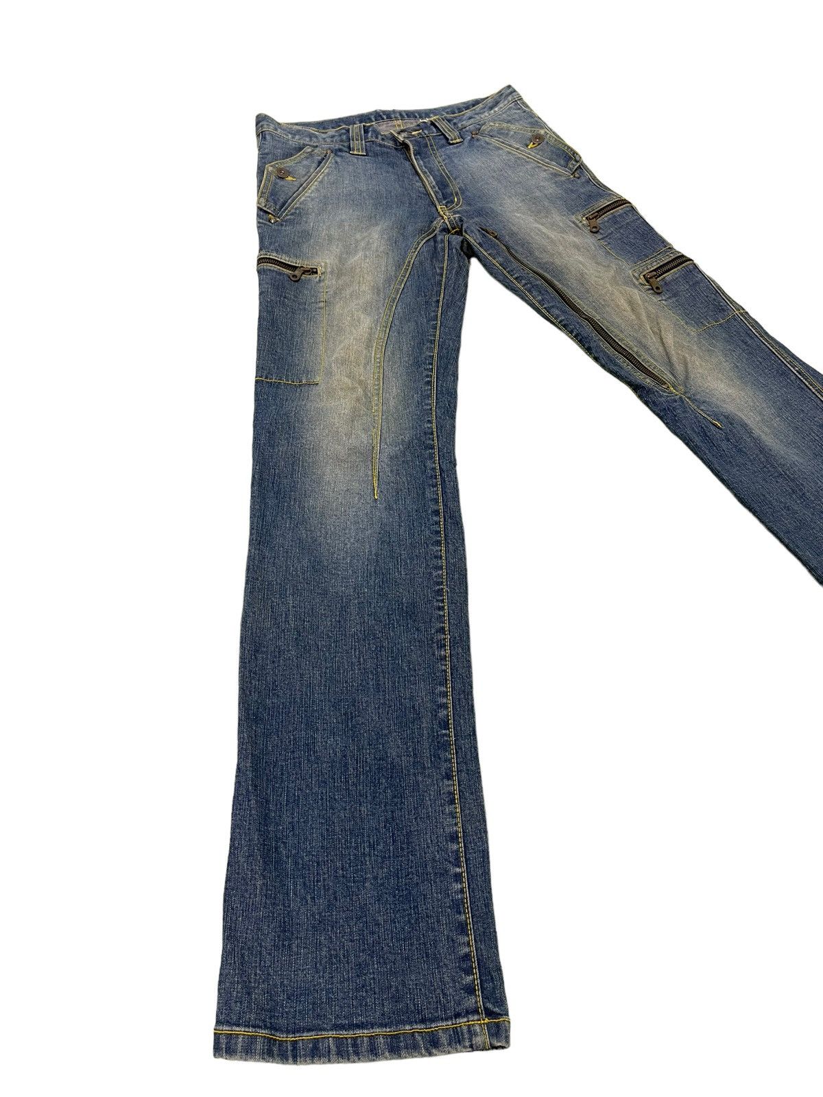 Japanese Brand Multipockets Jeans Unknown Japan Brand Slim Stretch 4🟦2 Size US 30 / EU 46 - 13 Thumbnail