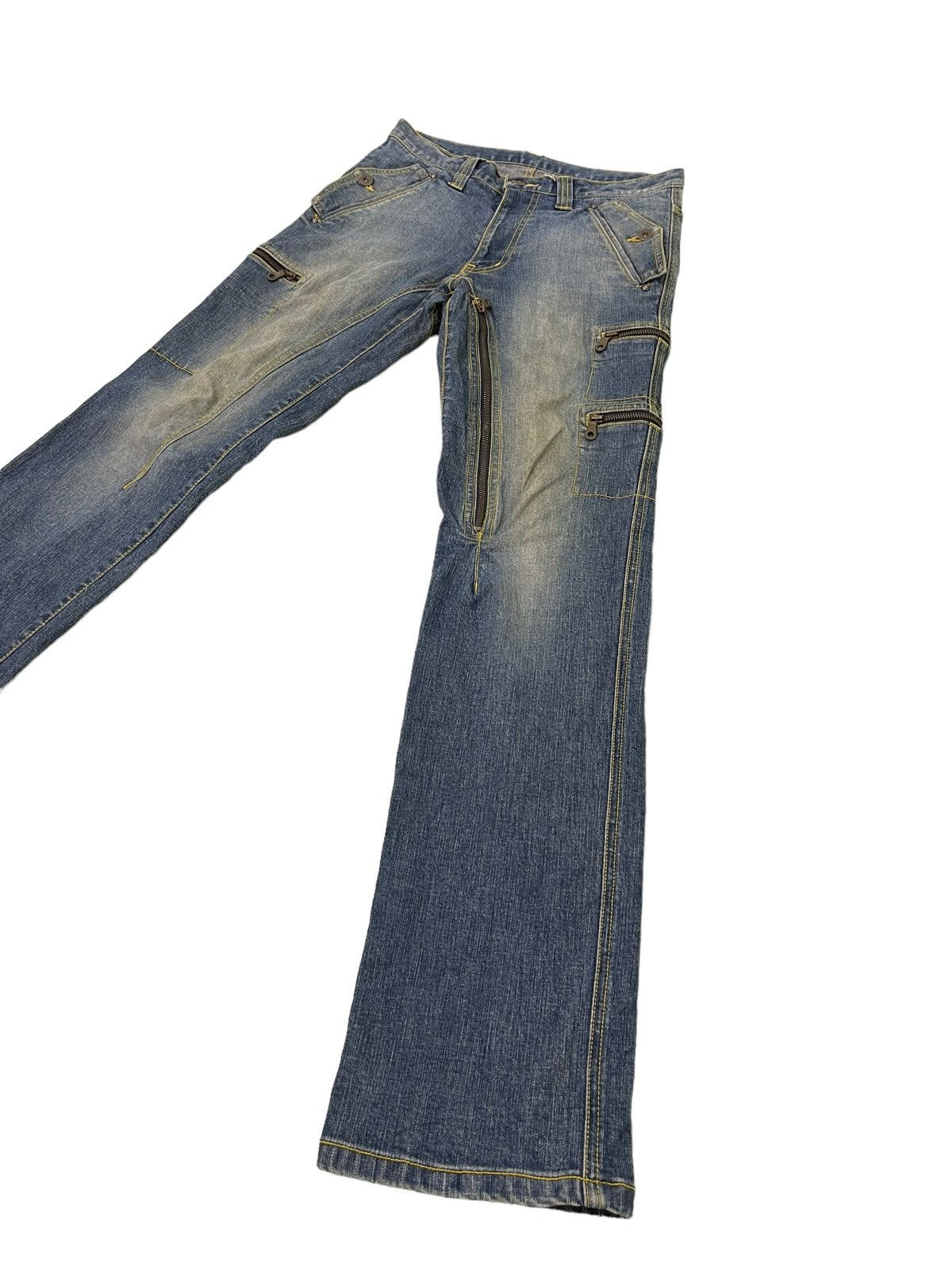 Japanese Brand Multipockets Jeans Unknown Japan Brand Slim Stretch 4🟦2 Size US 30 / EU 46 - 14 Thumbnail