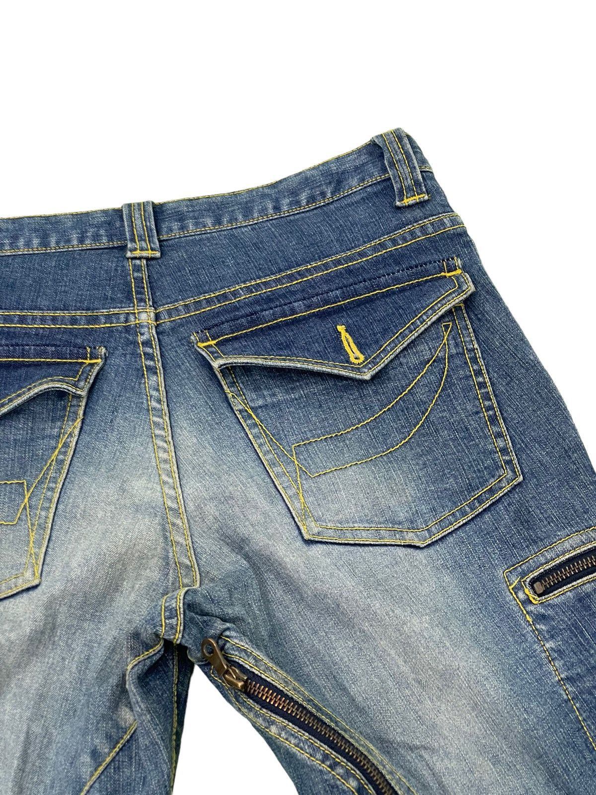 Japanese Brand Multipockets Jeans Unknown Japan Brand Slim Stretch 4🟦2 Size US 30 / EU 46 - 10 Thumbnail