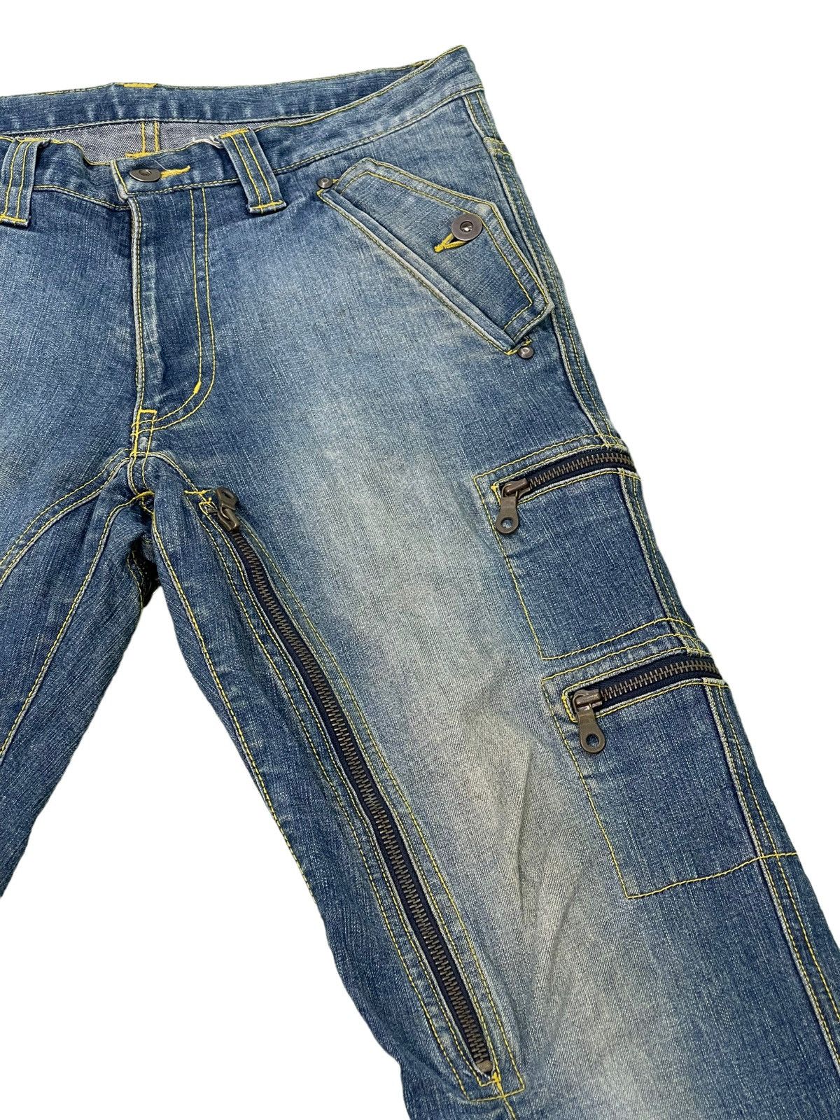 Japanese Brand Multipockets Jeans Unknown Japan Brand Slim Stretch 4🟦2 Size US 30 / EU 46 - 19 Thumbnail