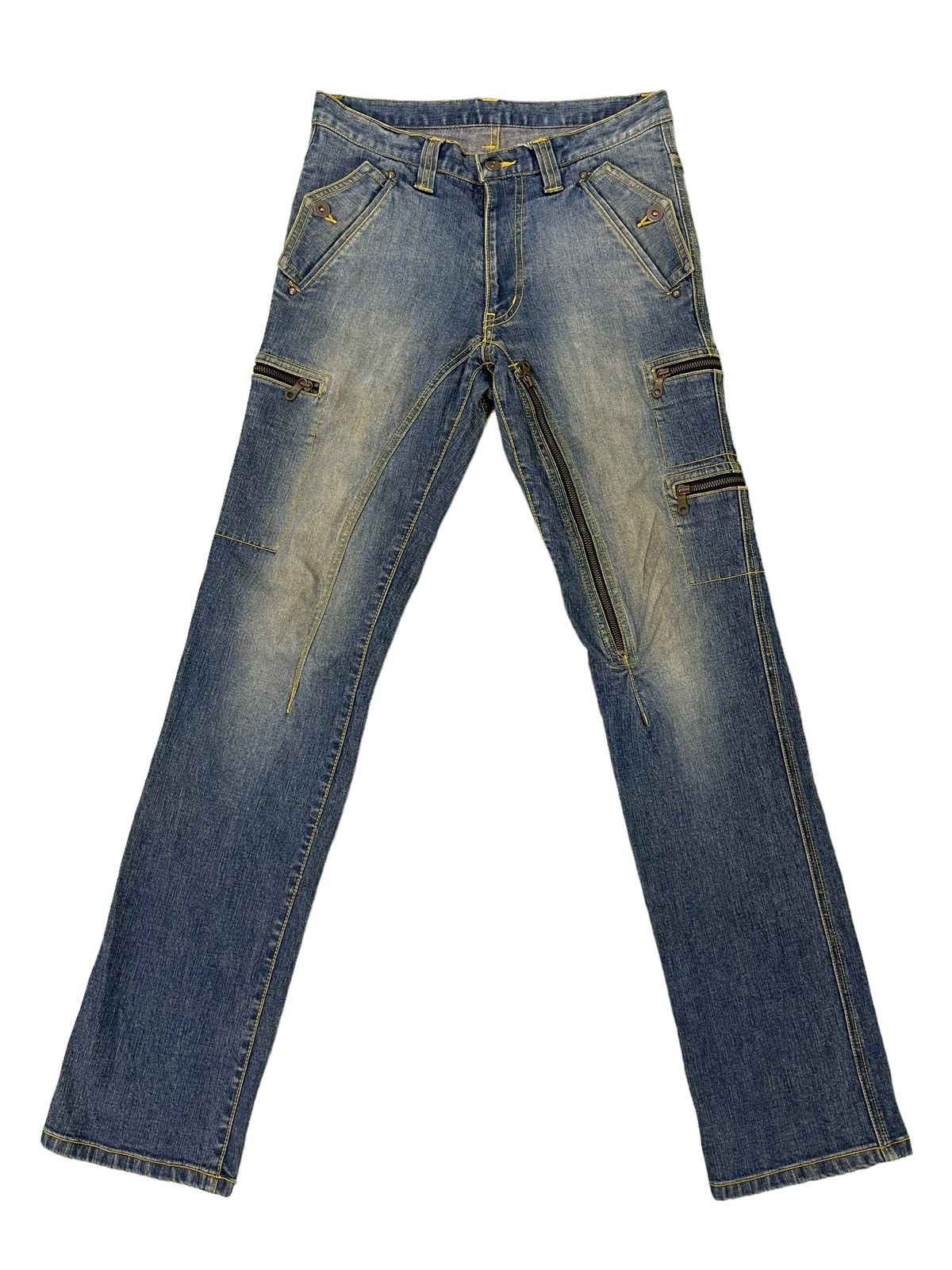 Japanese Brand Multipockets Jeans Unknown Japan Brand Slim Stretch 4🟦2 Size US 30 / EU 46 - 12 Thumbnail