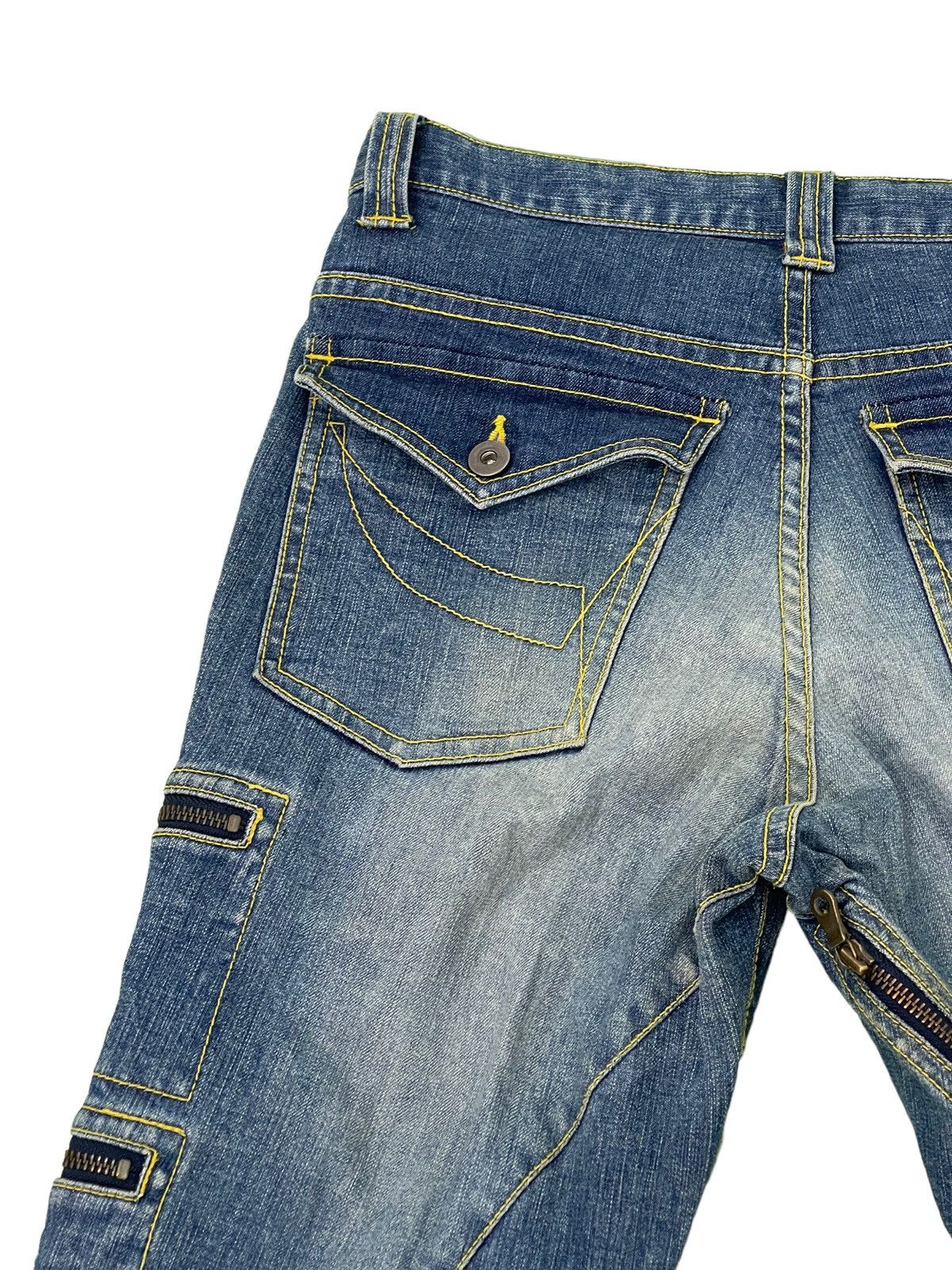 Japanese Brand Multipockets Jeans Unknown Japan Brand Slim Stretch 4🟦2 Size US 30 / EU 46 - 8 Thumbnail