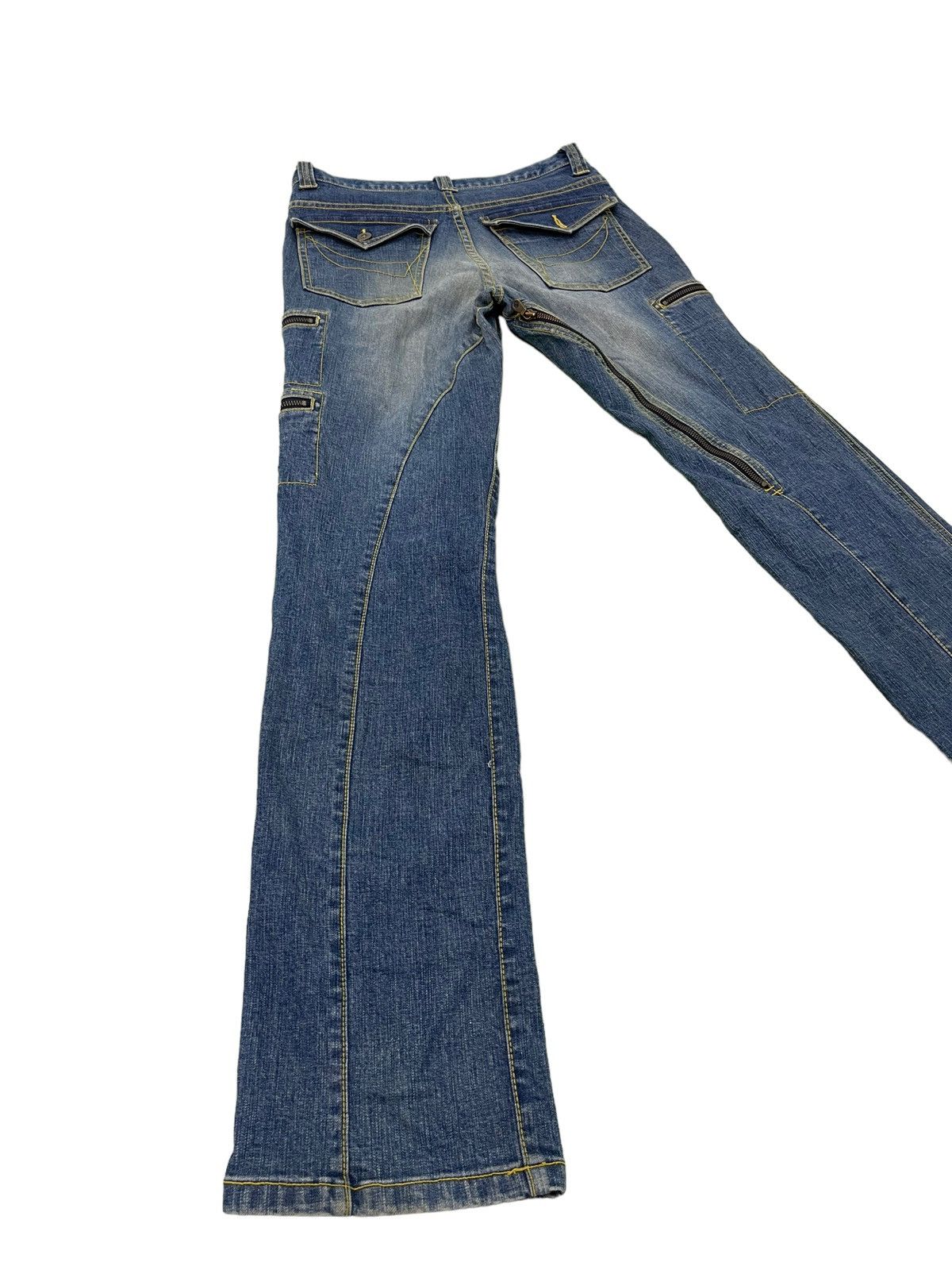 Japanese Brand Multipockets Jeans Unknown Japan Brand Slim Stretch 4🟦2 Size US 30 / EU 46 - 2 Thumbnail