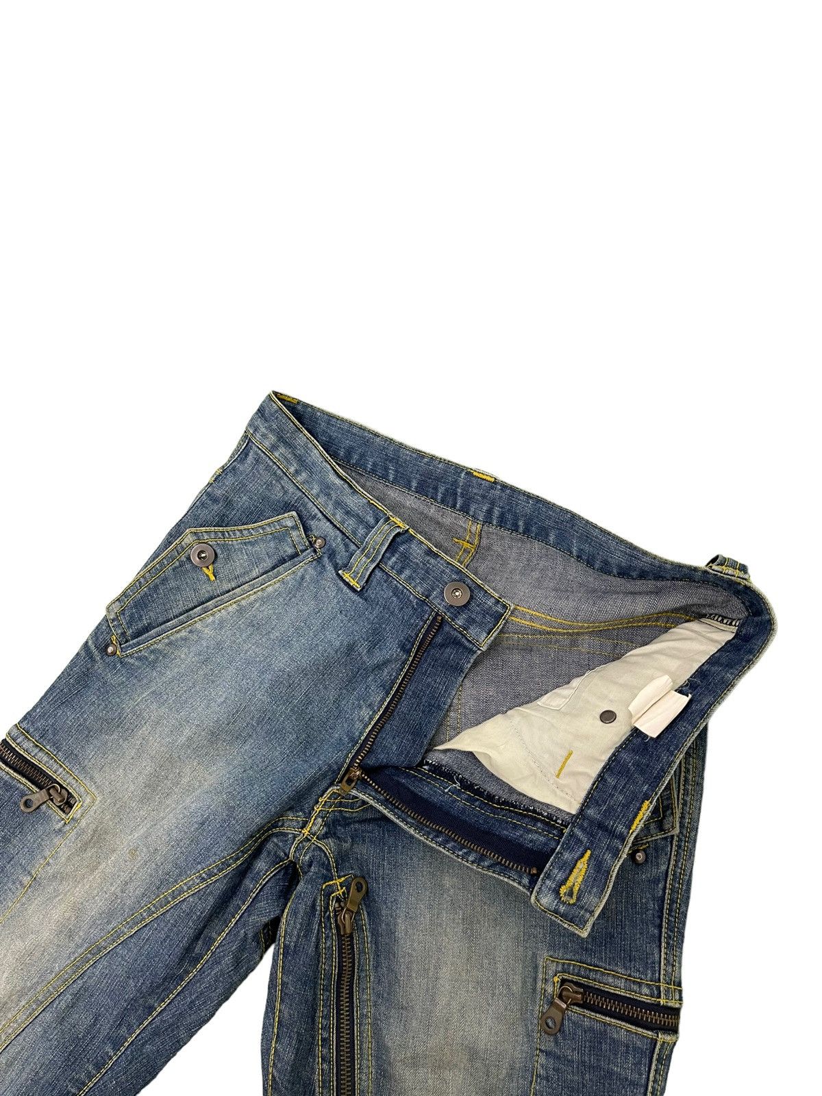 Japanese Brand Multipockets Jeans Unknown Japan Brand Slim Stretch 4🟦2 Size US 30 / EU 46 - 21 Thumbnail