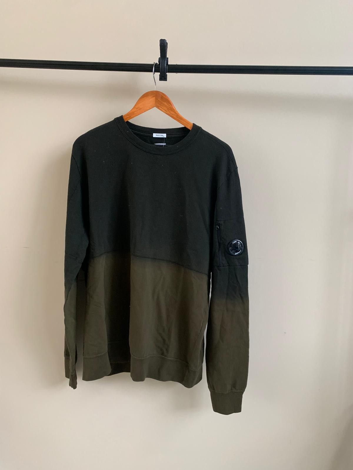 image of C P Company Ls Tee In Degrade Olive Green, Men's (Size Medium)