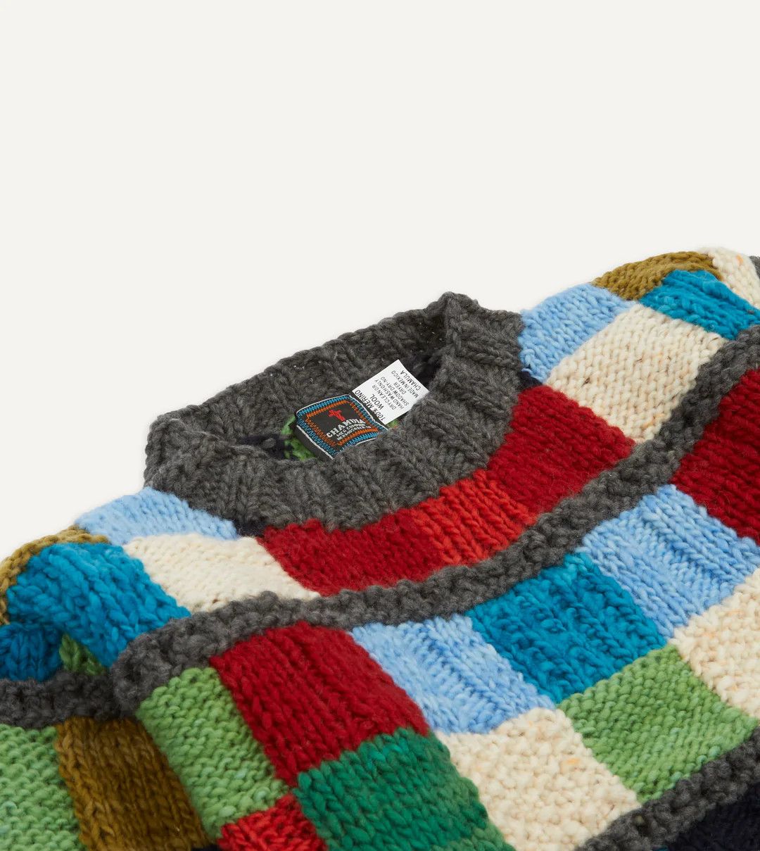 Chamula Chamula for Drake's Patchwork Merino Jumper Size US XL / EU 56 / 4 - 6 Thumbnail