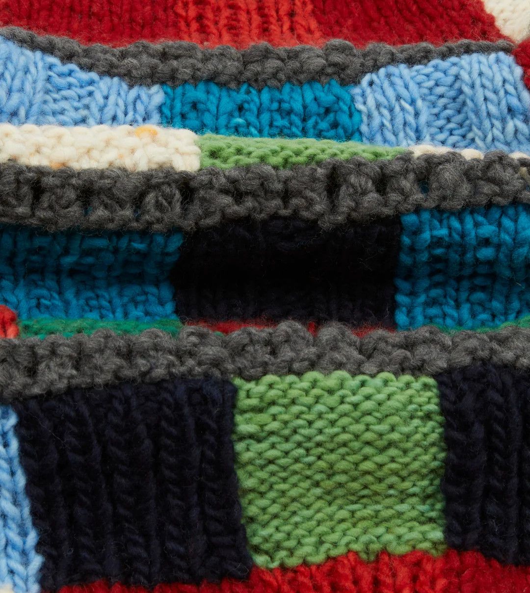 Chamula Chamula for Drake's Patchwork Merino Jumper Size US XL / EU 56 / 4 - 7 Thumbnail
