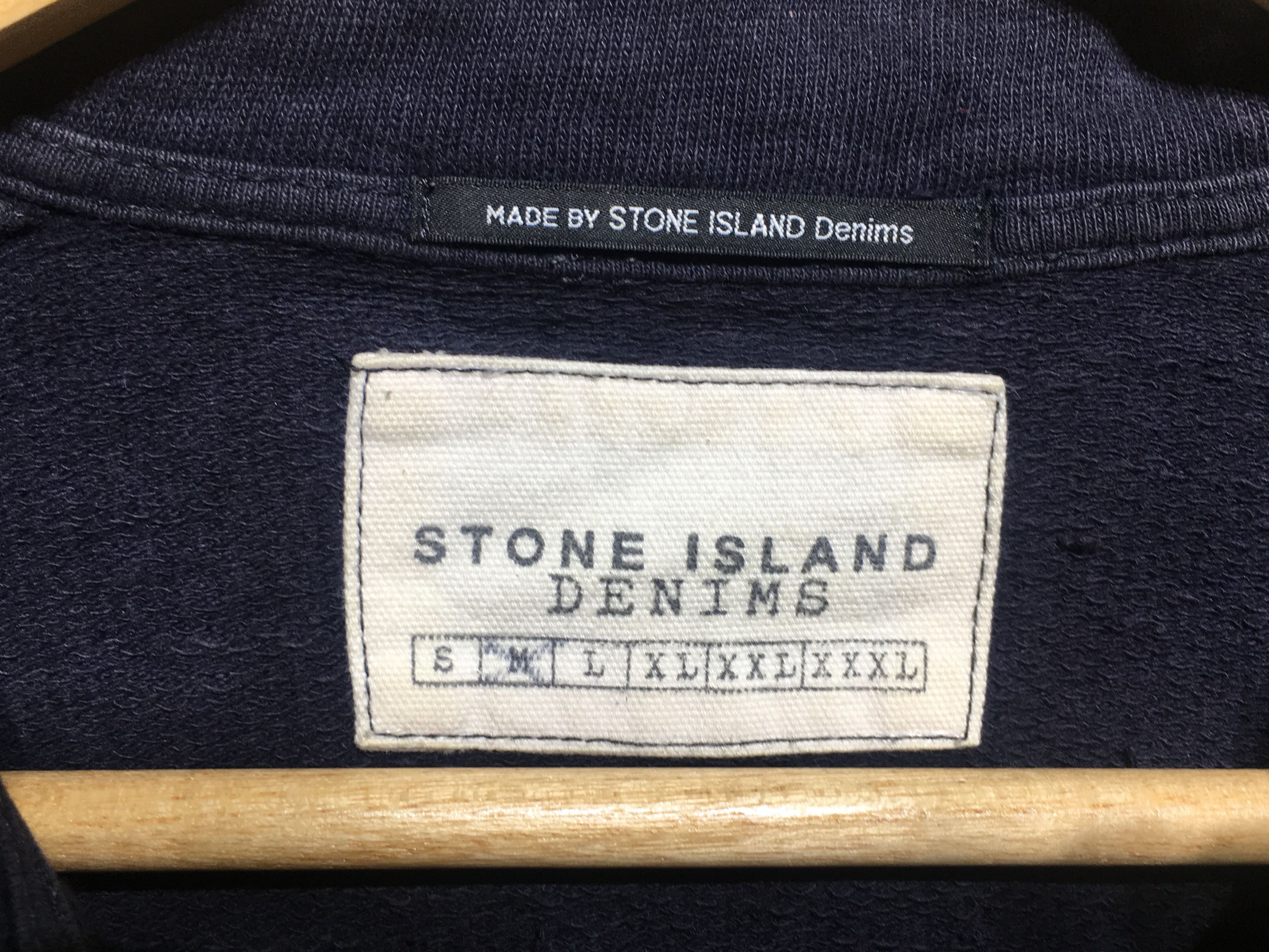 Stone Island STONE ISLAND DENIMS DISTRESSED ZIPPED MEDIUM SWEATSHIRTS Size US M / EU 48-50 / 2 - 6 Thumbnail