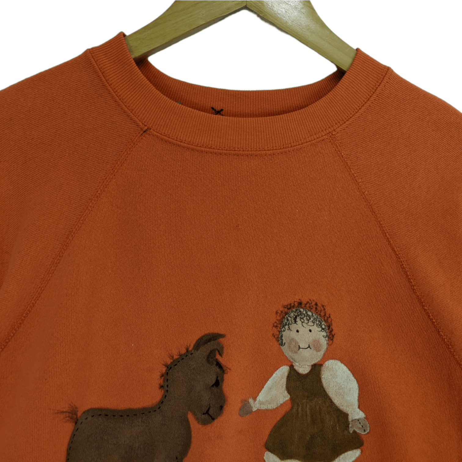 Tultex Vintage 90's TULTEX Kid Horse Drawing Painting Sweatshirt Size US L / EU 52-54 / 3 - 4 Thumbnail