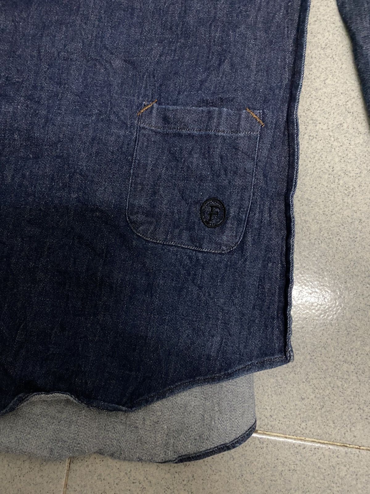 FACTOTUM × Japanese Brand × Vintage Vintage Factotum Homme Denim Shirt Size US S / EU 44-46 / 1 - 8 Thumbnail