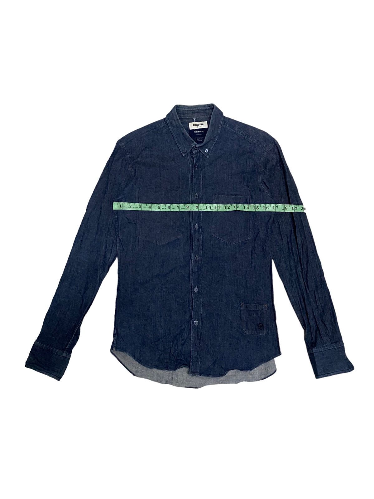 FACTOTUM × Japanese Brand × Vintage Vintage Factotum Homme Denim Shirt Size US S / EU 44-46 / 1 - 9 Thumbnail