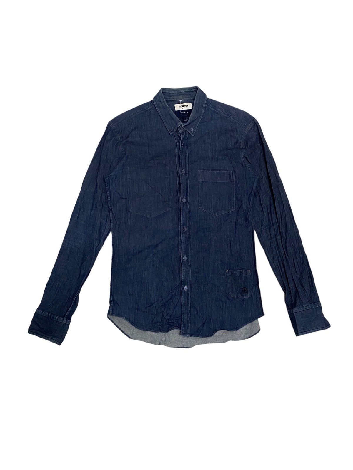 FACTOTUM × Japanese Brand × Vintage Vintage Factotum Homme Denim Shirt Size US S / EU 44-46 / 1 - 1 Thumbnail