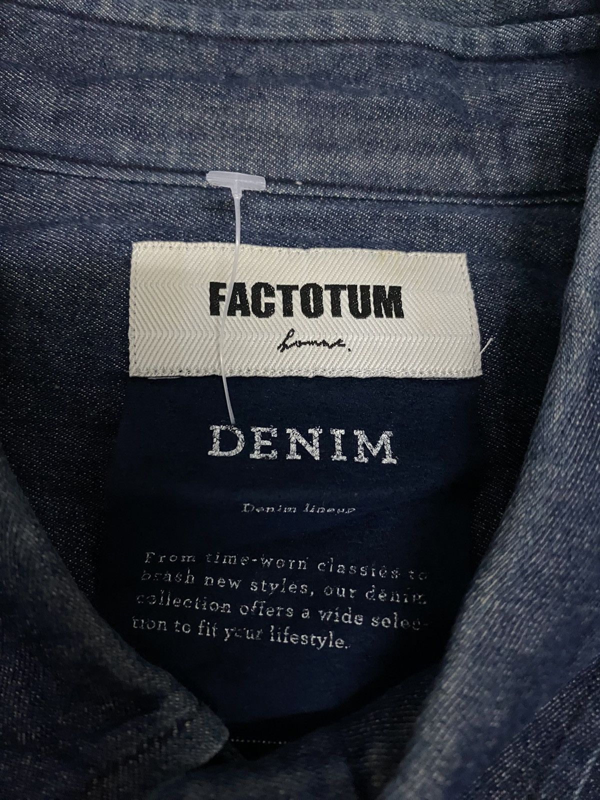 FACTOTUM × Japanese Brand × Vintage Vintage Factotum Homme Denim Shirt Size US S / EU 44-46 / 1 - 3 Thumbnail