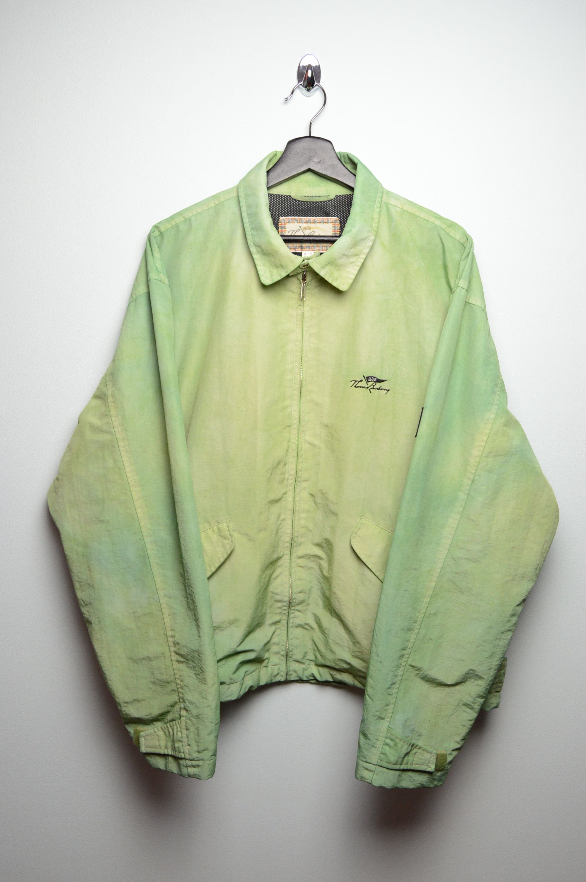 rare vintage burberry shimmer nylon dyed jacket custom