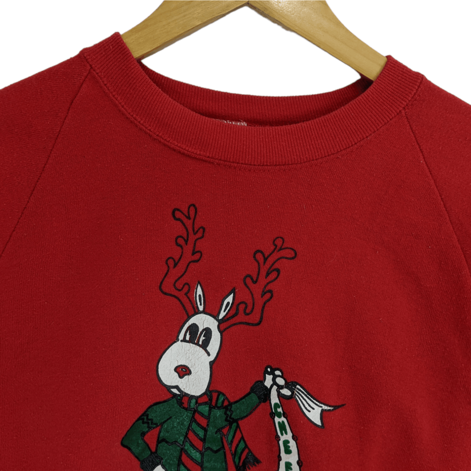 Vintage Vintage 90's DEER SANTA CLAUS Christmas Jumper Sweatshirt Size M / US 6-8 / IT 42-44 - 5 Thumbnail