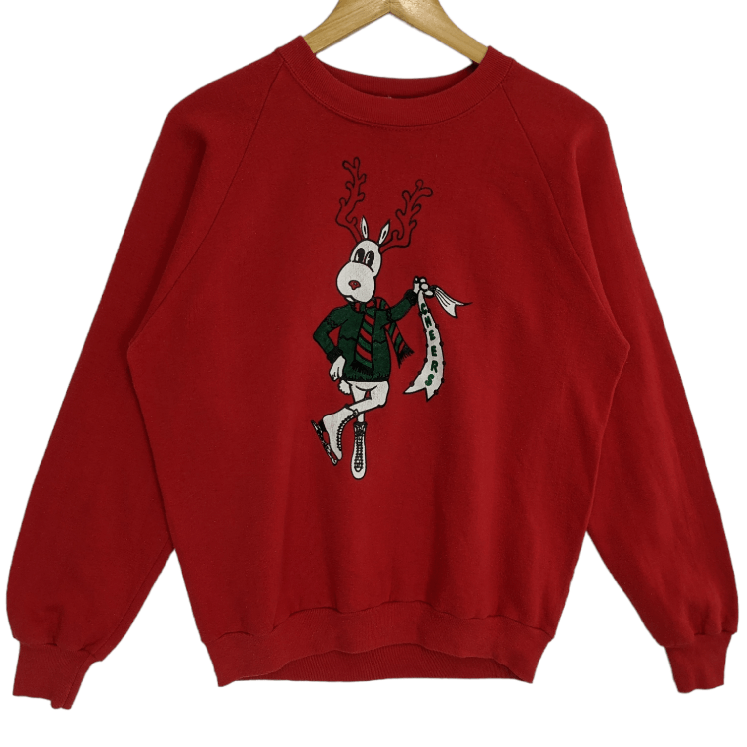 Vintage Vintage 90's DEER SANTA CLAUS Christmas Jumper Sweatshirt Size M / US 6-8 / IT 42-44 - 2 Thumbnail
