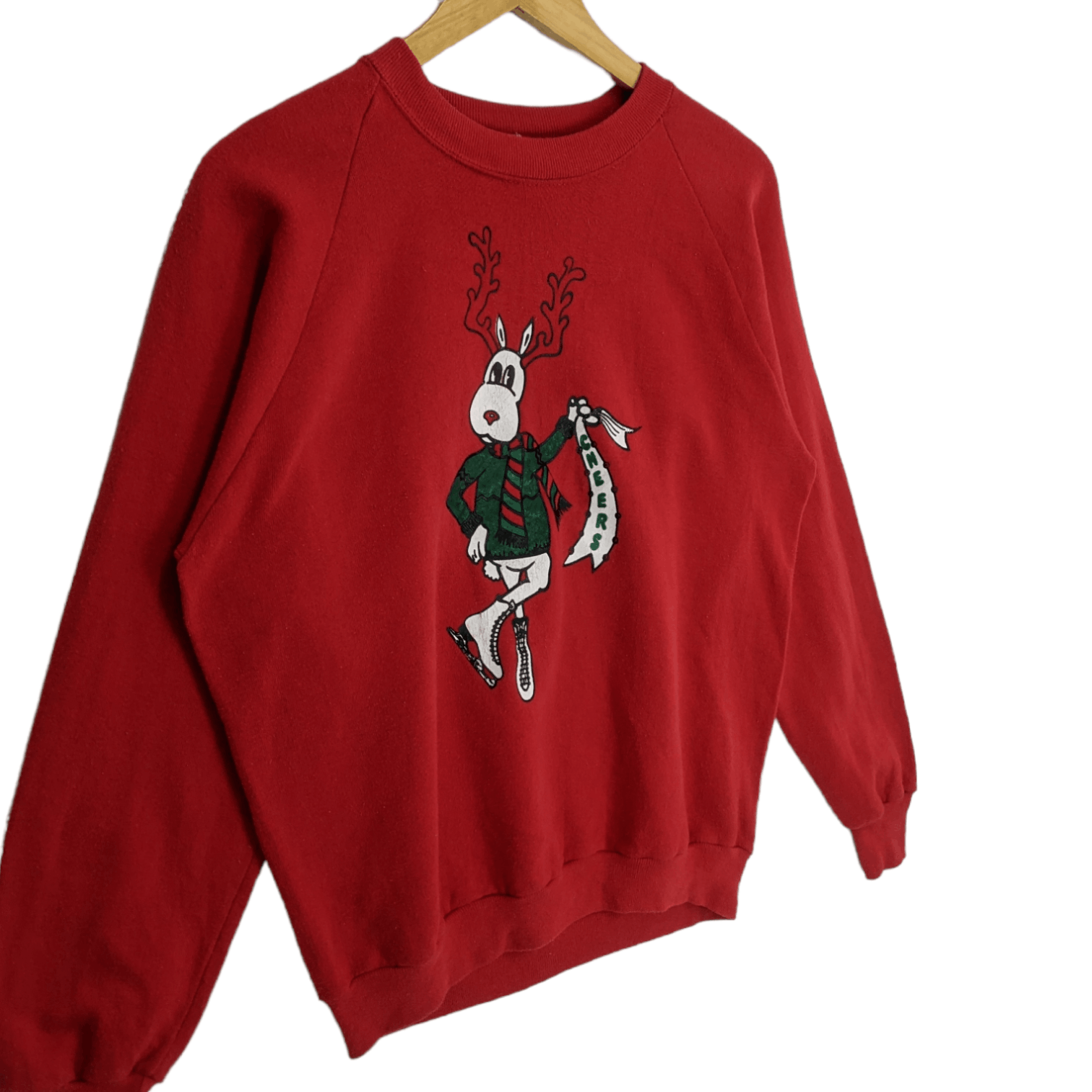 Vintage Vintage 90's DEER SANTA CLAUS Christmas Jumper Sweatshirt Size M / US 6-8 / IT 42-44 - 3 Thumbnail