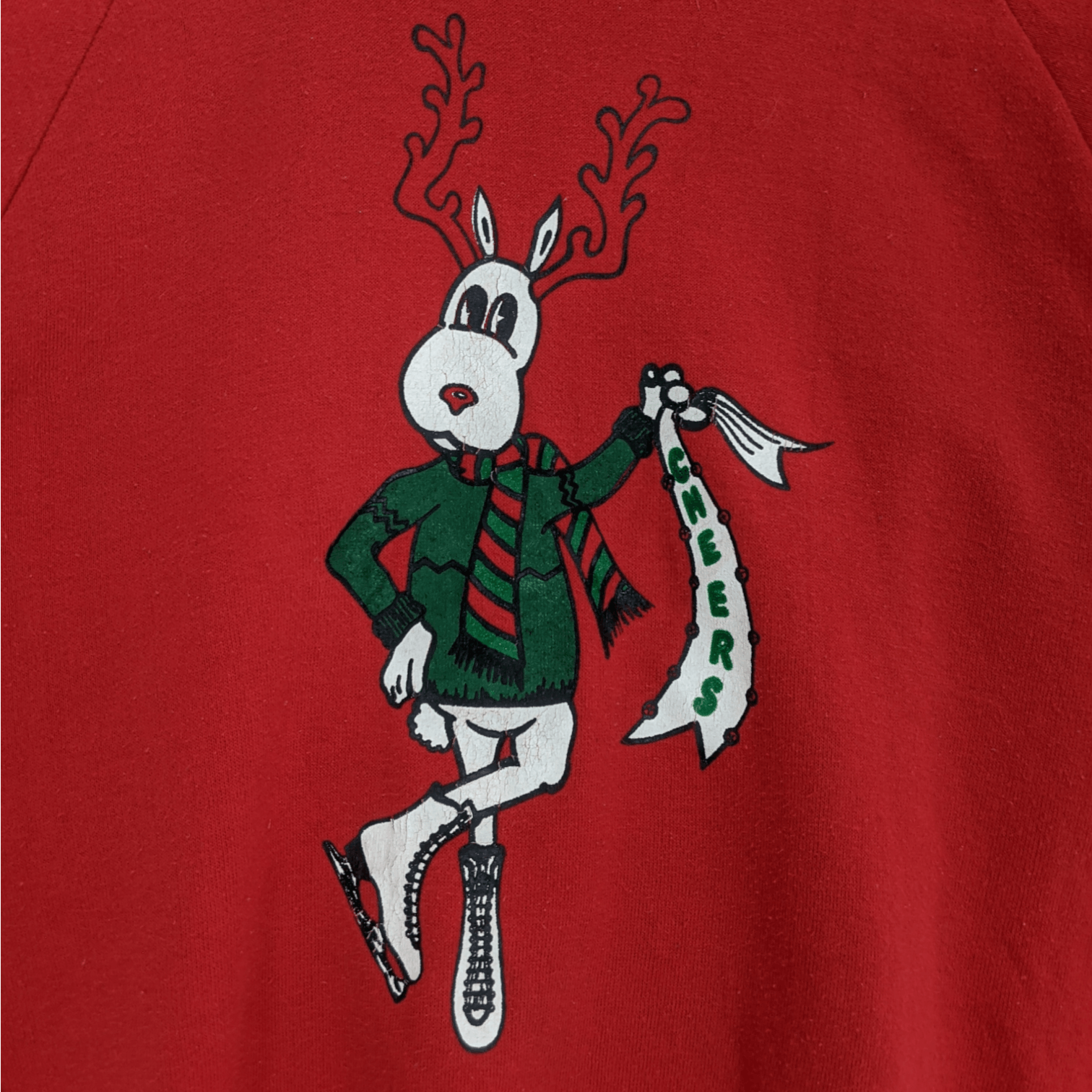 Vintage Vintage 90's DEER SANTA CLAUS Christmas Jumper Sweatshirt Size M / US 6-8 / IT 42-44 - 4 Thumbnail