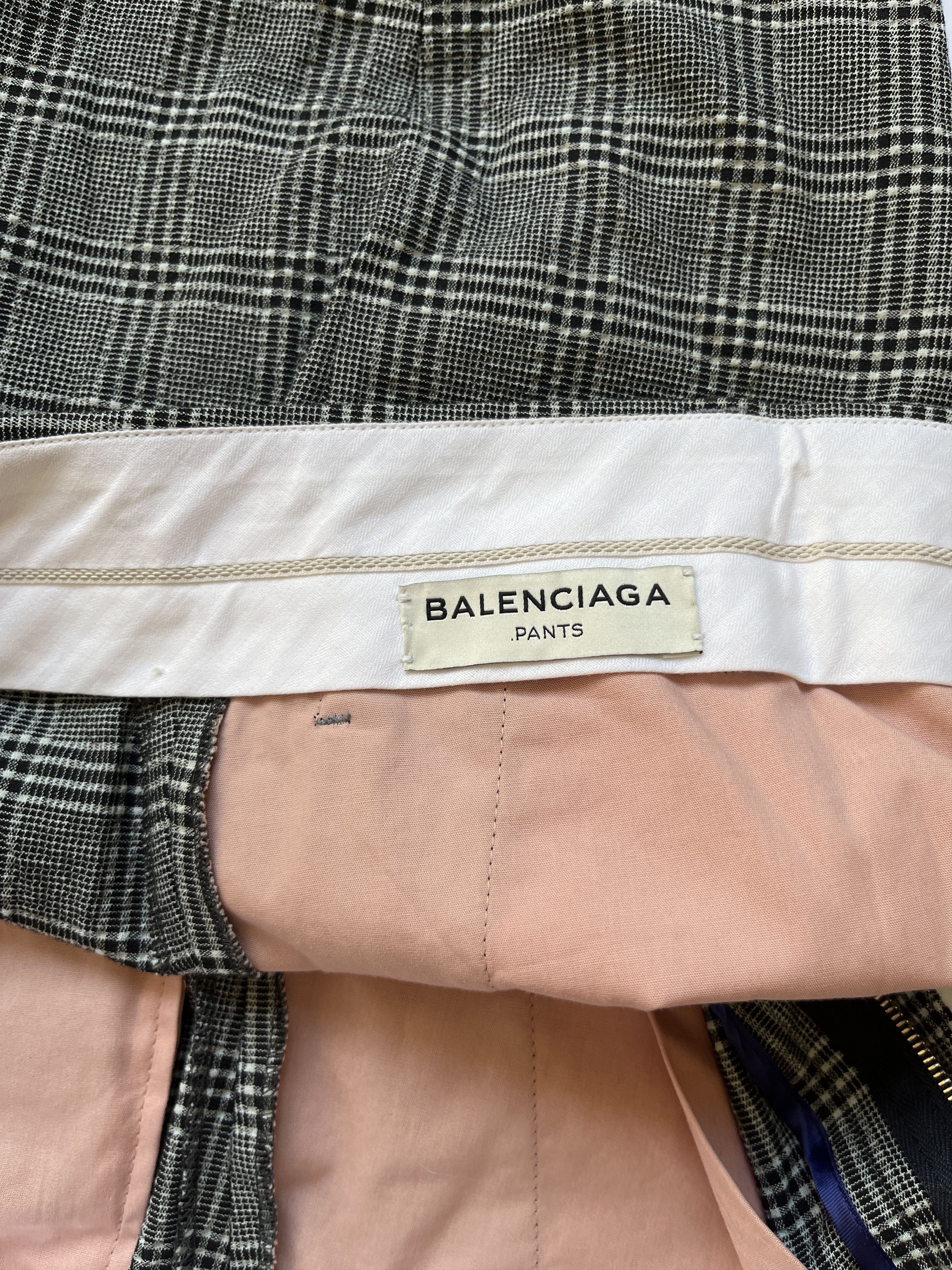 Balenciaga ⚡️QUICK SALE⚡️SAMPLE Balenciaga Black Checked Trousers Size US 29 - 3 Thumbnail