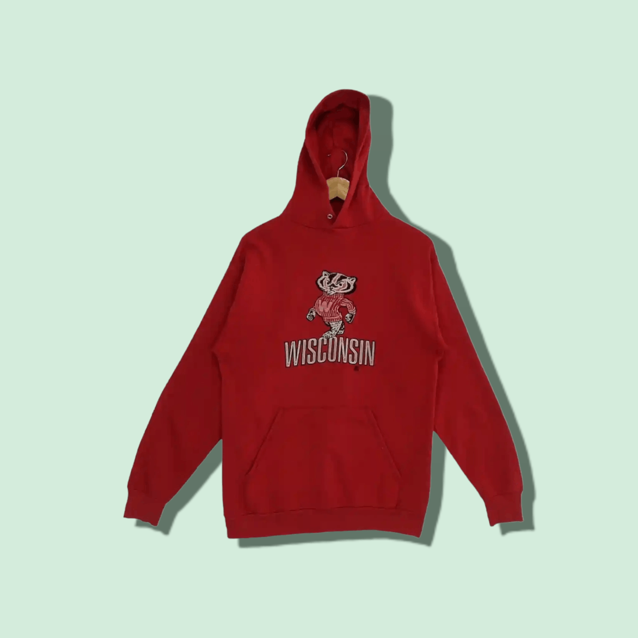 NBA Vintage 90's WISCONSIN BADGERS Tiger Basketball Hoodie Size US M / EU 48-50 / 2 - 1 Thumbnail