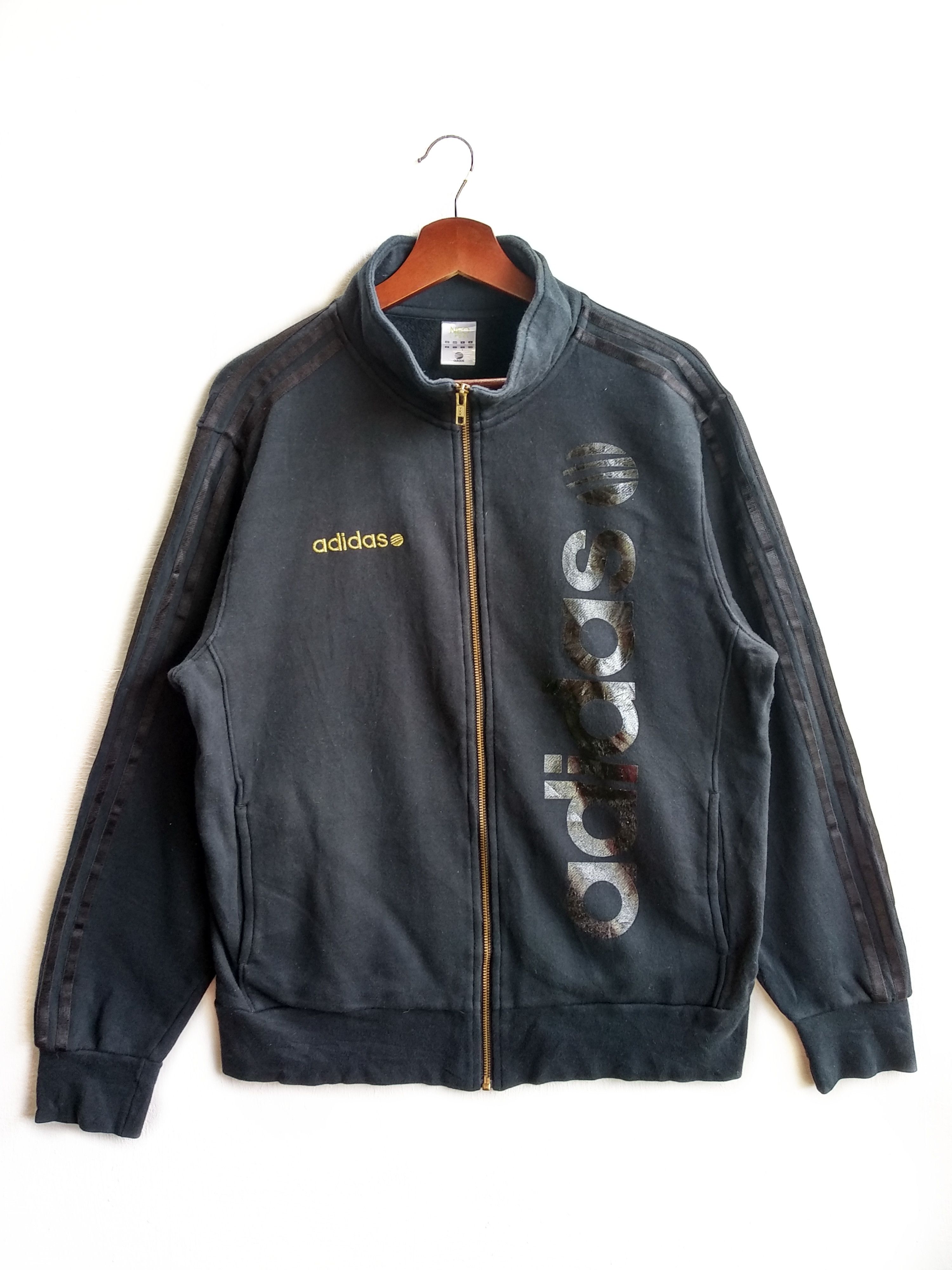 Adidas Adidas Neo Hoodie Sweater Zipper,Size L,Black Colour Size US L / EU 52-54 / 3 - 1 Thumbnail