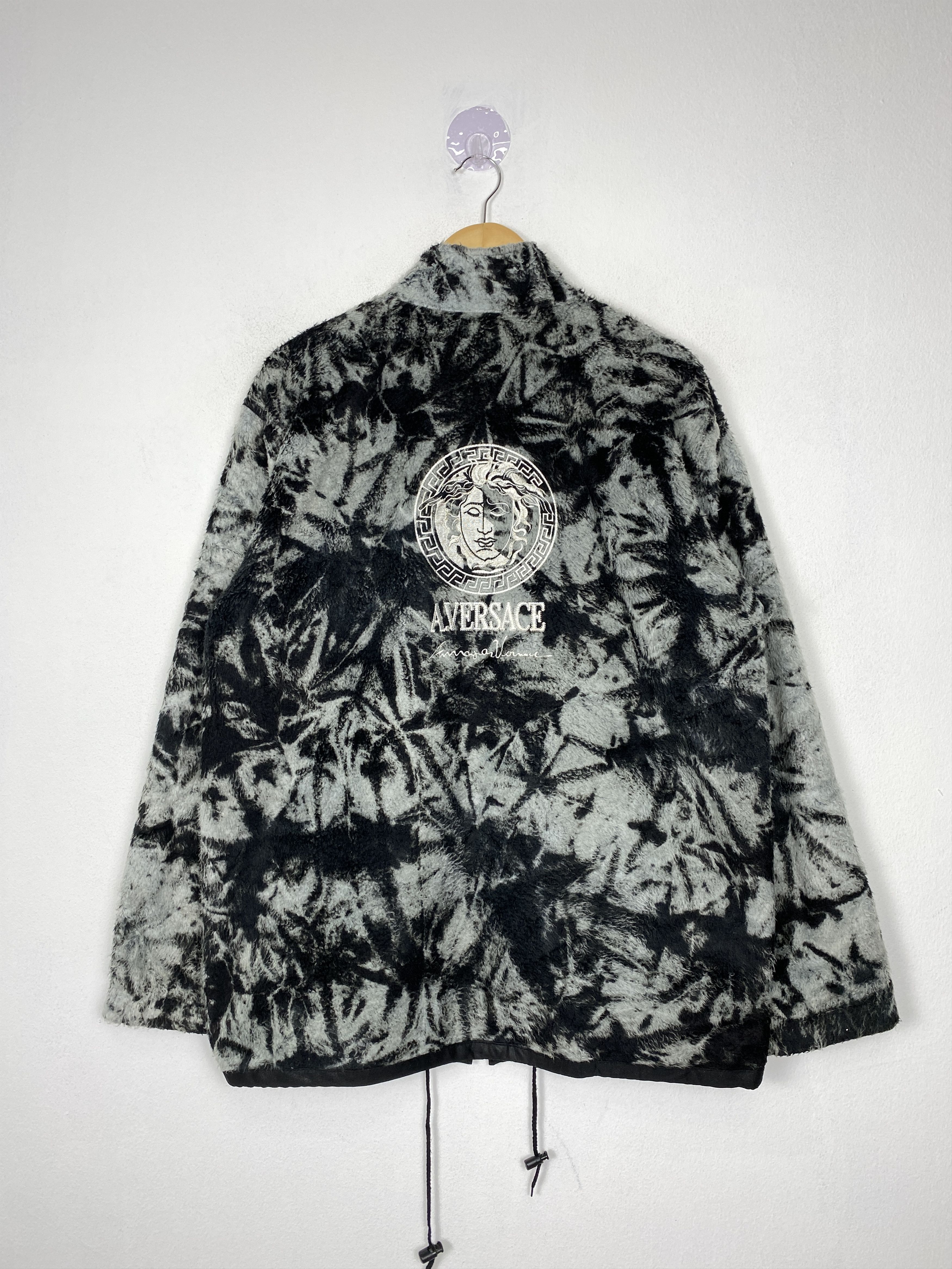 Japanese Brand Vintage A.VERSACE Abstract Pattern Fleece Jacket Size US L / EU 52-54 / 3 - 5 Thumbnail
