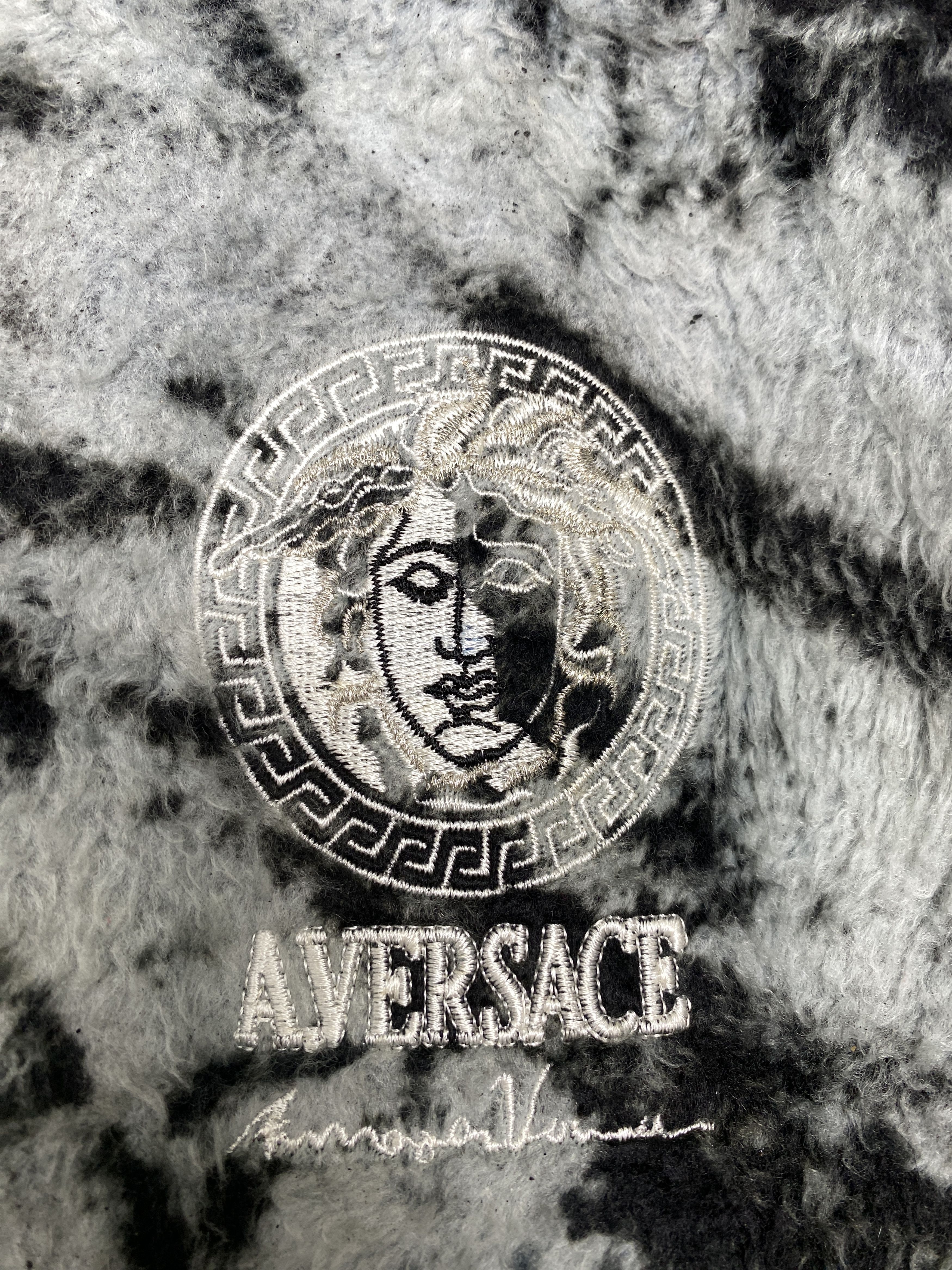 Japanese Brand Vintage A.VERSACE Abstract Pattern Fleece Jacket Size US L / EU 52-54 / 3 - 8 Thumbnail