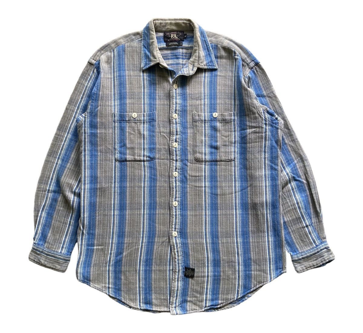RRL Ralph Lauren RRL Double RL Button Up Flannel Shirt Size US L / EU 52-54 / 3 - 1 Thumbnail