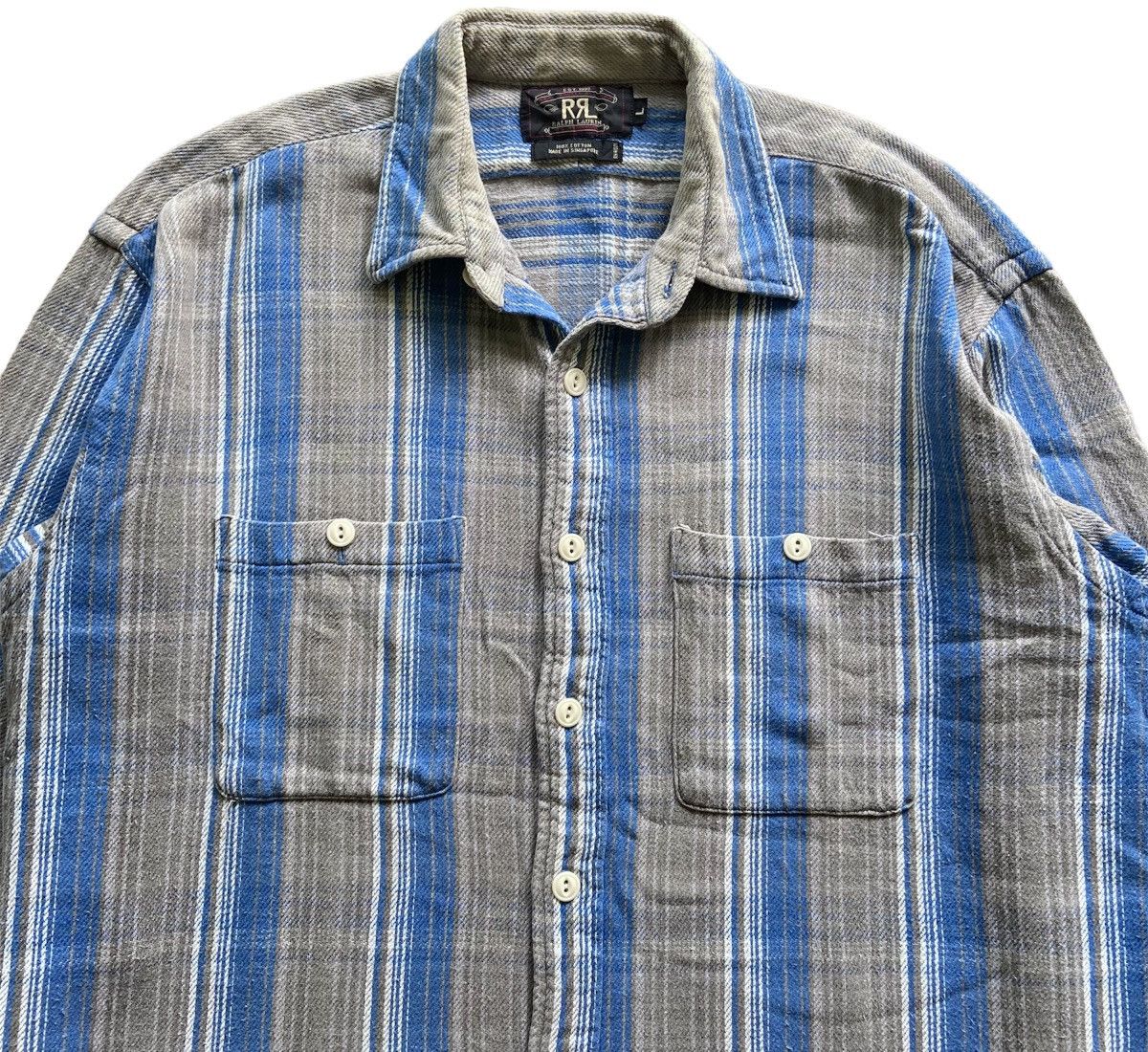 RRL Ralph Lauren RRL Double RL Button Up Flannel Shirt Size US L / EU 52-54 / 3 - 2 Thumbnail