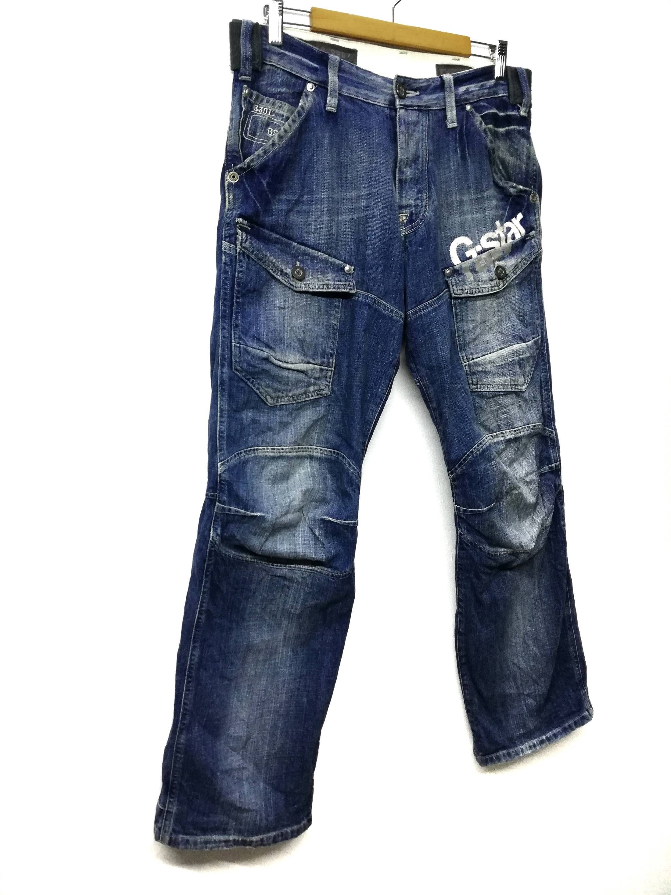 image of G Star Raw x Gstar Japanese G-Star Raw Denim Bushpants Jeans in Faded Blue, Men's (Size 33)