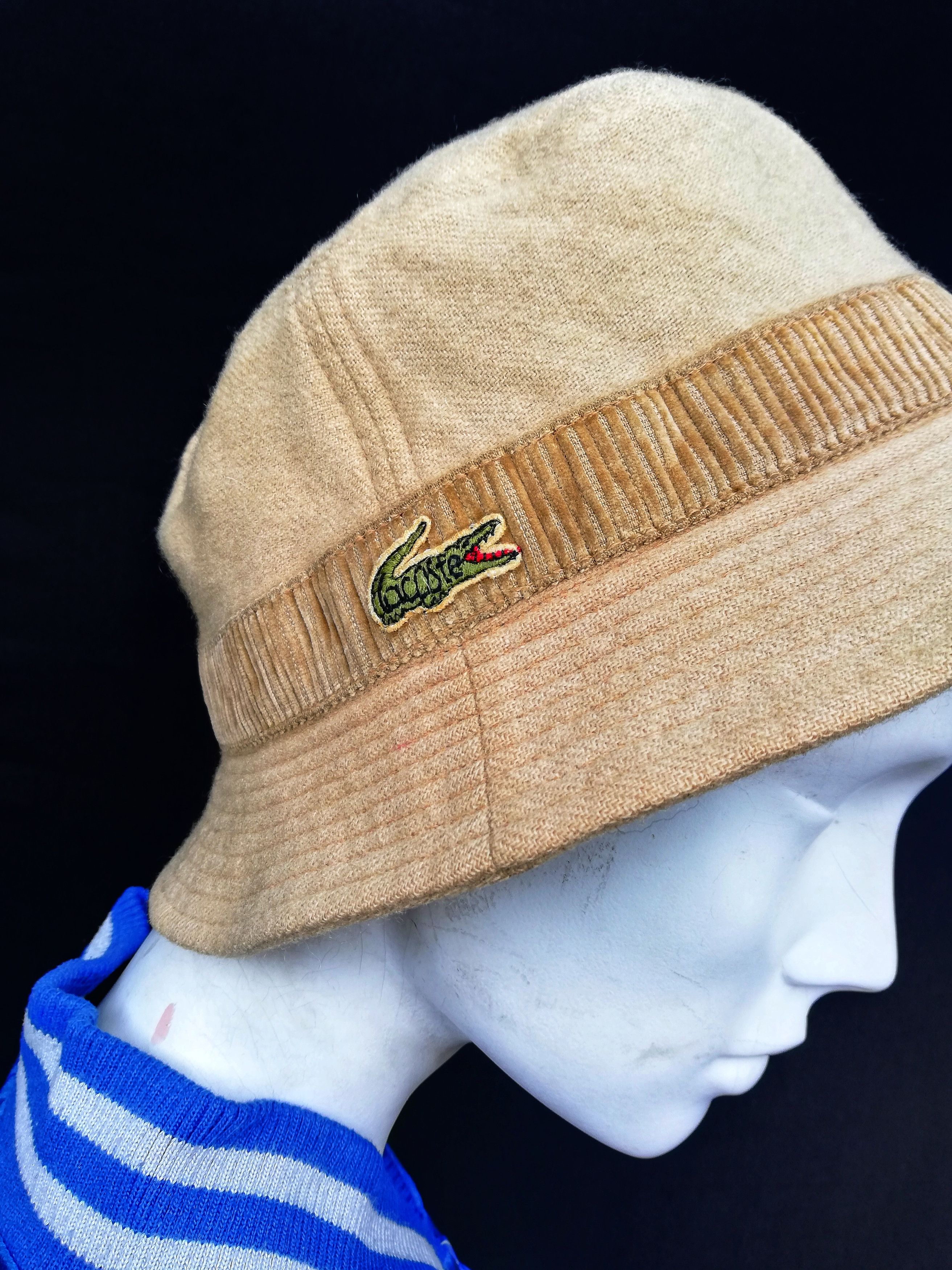 Lacoste 🔥Gourgous!! Lacoste Light Brown Hat Bucket Wool🔥 Size ONE SIZE - 4 Thumbnail
