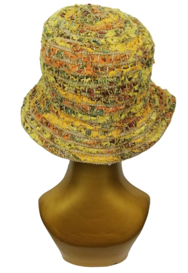 Art Comes First × Japanese Brand 🔥Designer Japanese Silk Road Club Design Boro Bucket Hat🔥 Size ONE SIZE - 4 Thumbnail